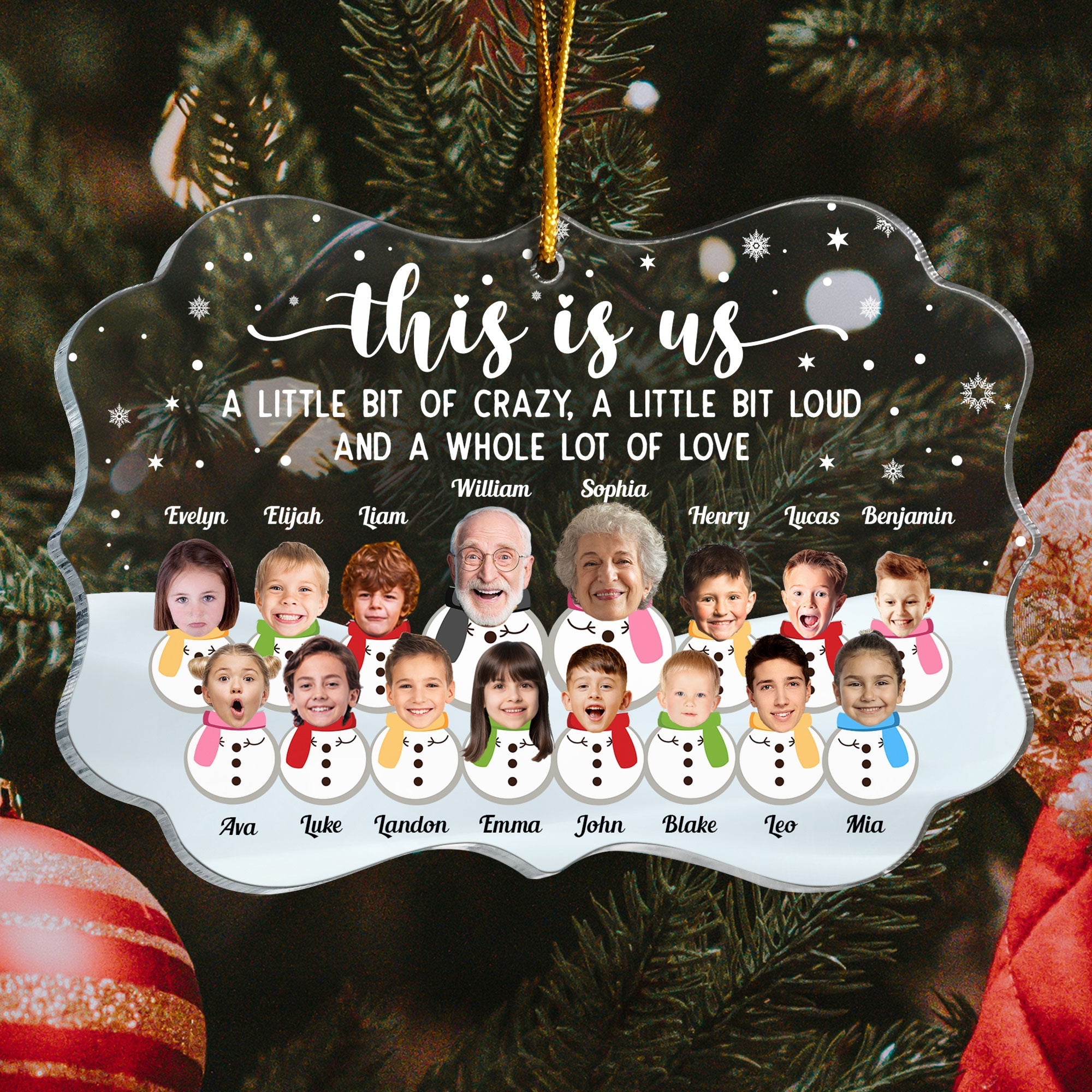 This Is Us A Whole Lot Of Love - Personalized Photo Acrylic Ornament