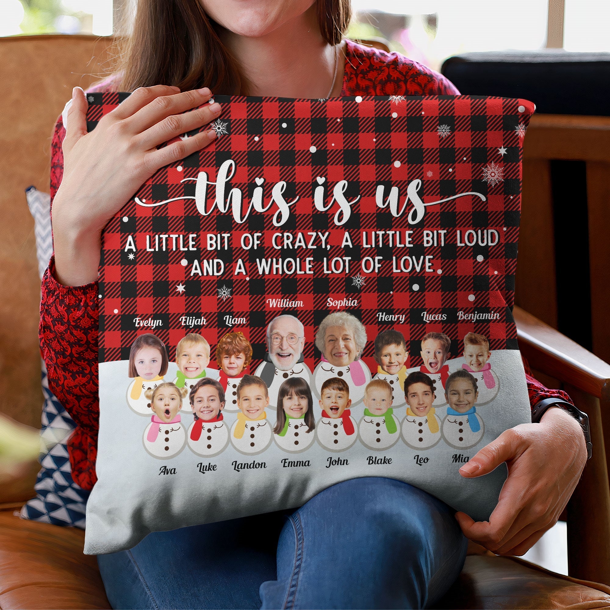 This Is Us A Whole Lot Of Love - Personalized Photo Pillow (Insert Included)