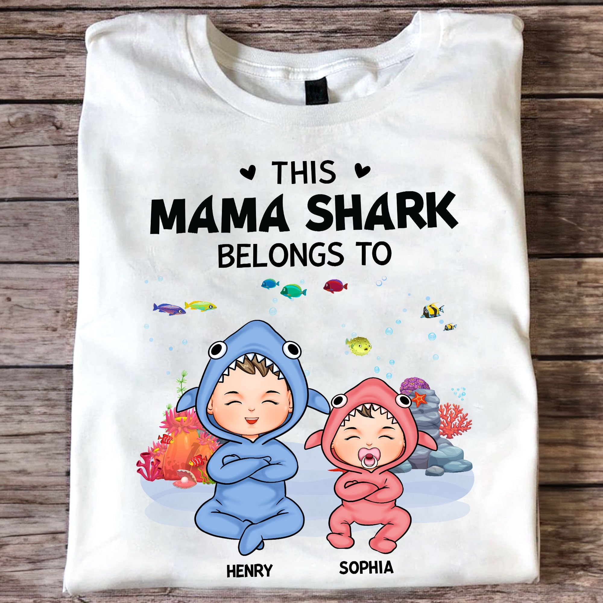 This Mama Shark Belongs To - Personalized Shirt