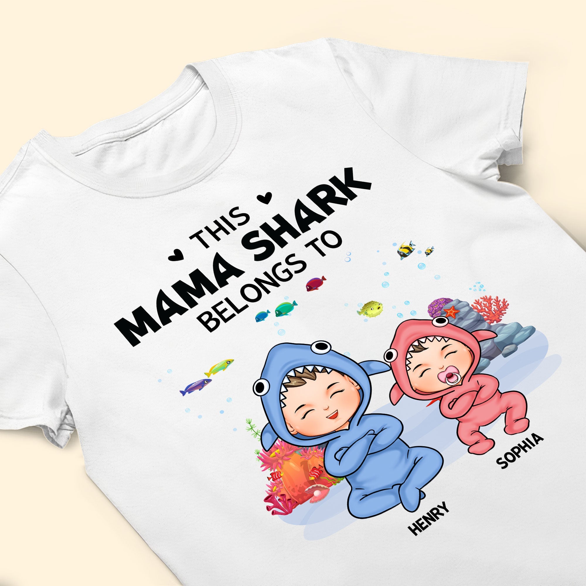 This Mama Shark Belongs To - Personalized Shirt