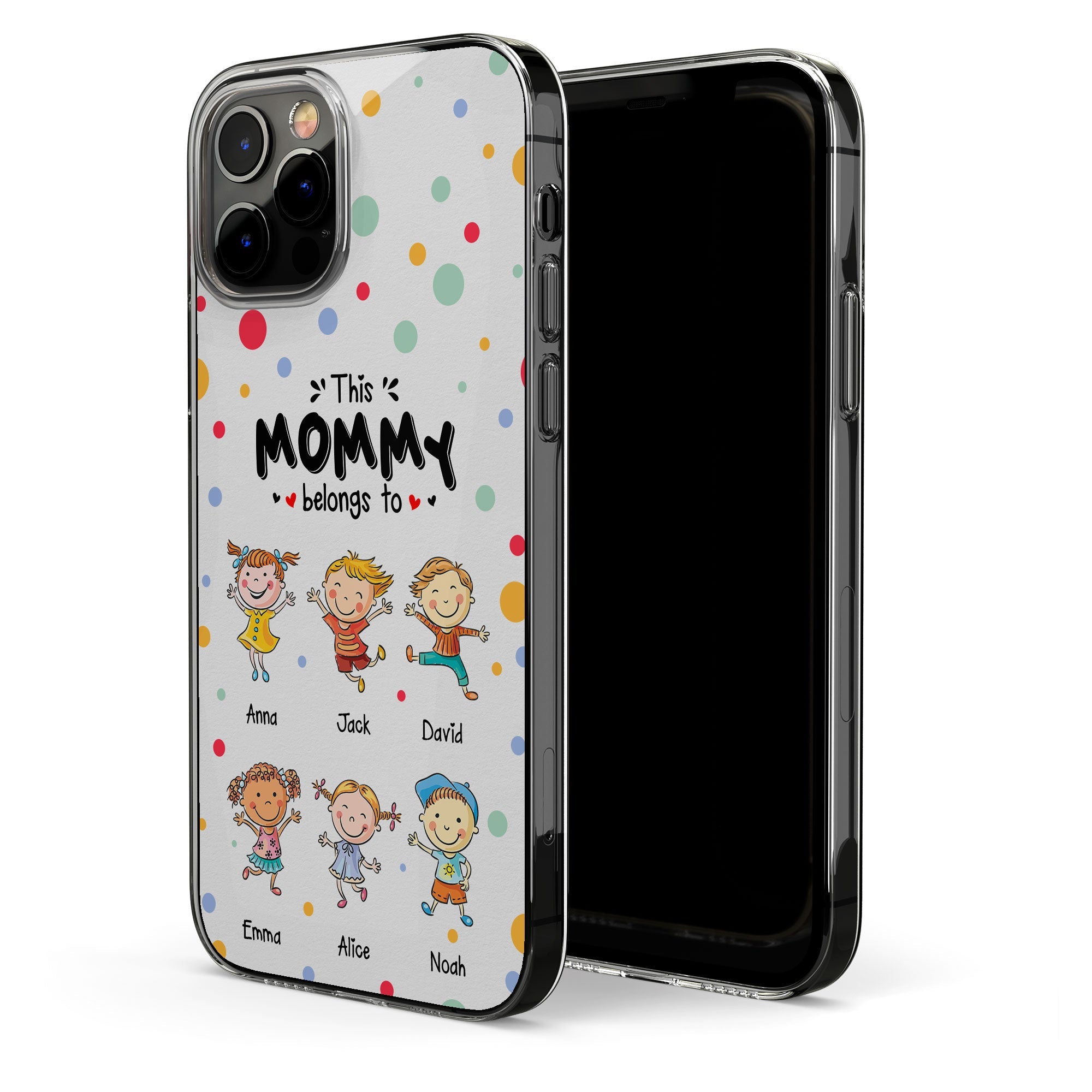 This Mommy Belongs To - Personalized Clear Phone Case