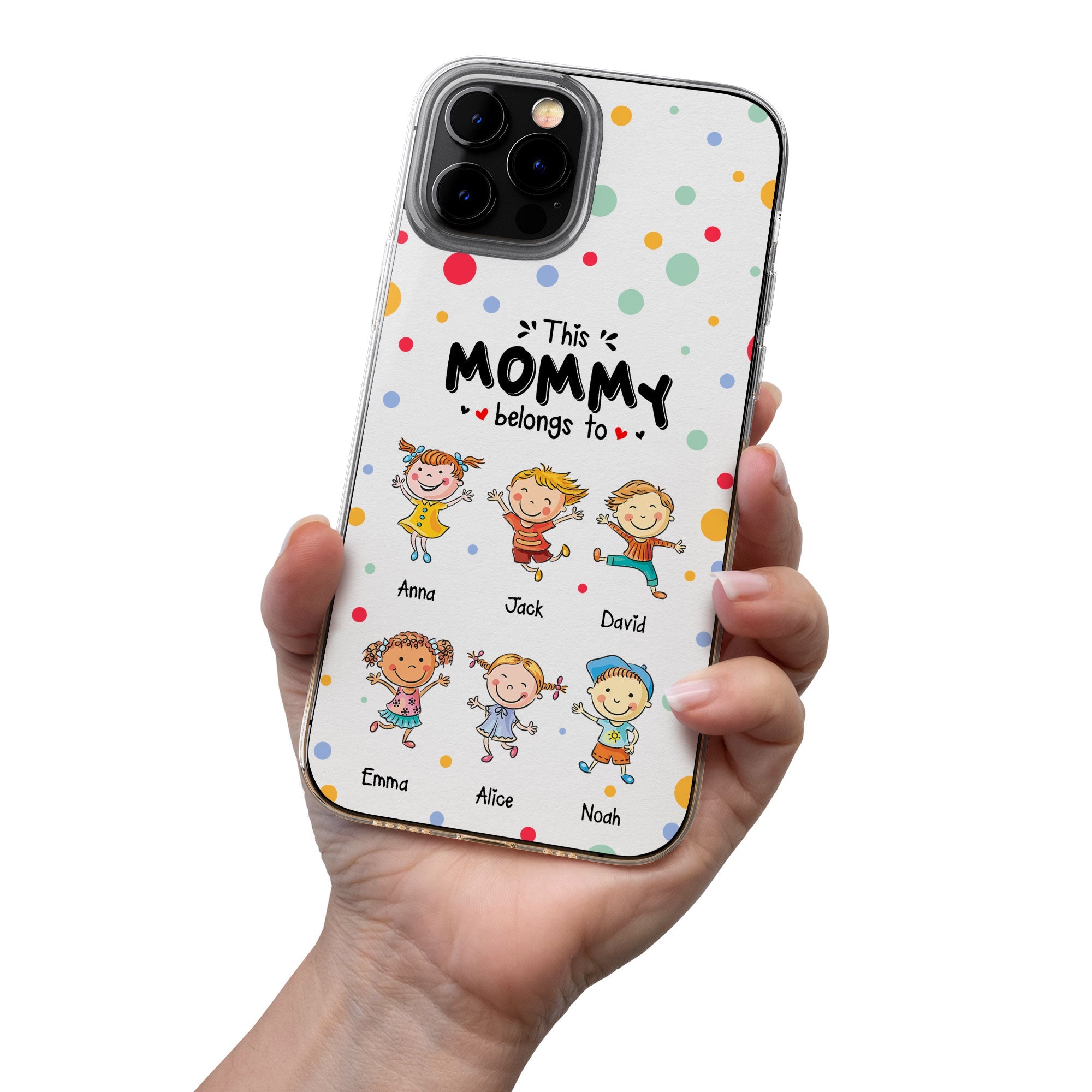 This Mommy Belongs To - Personalized Clear Phone Case