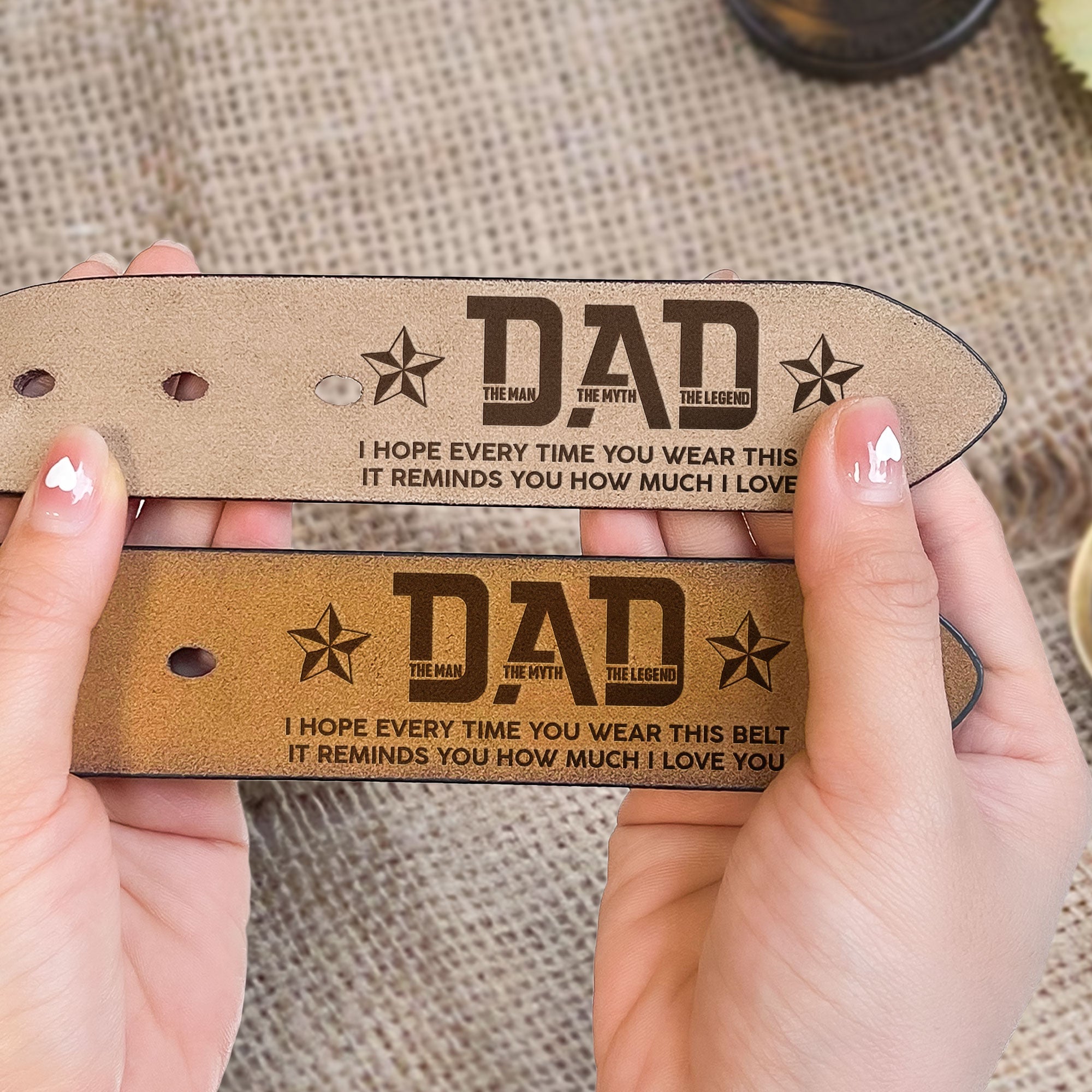 This Reminds You How Much I Love You - Personalized Engraved Leather Belt