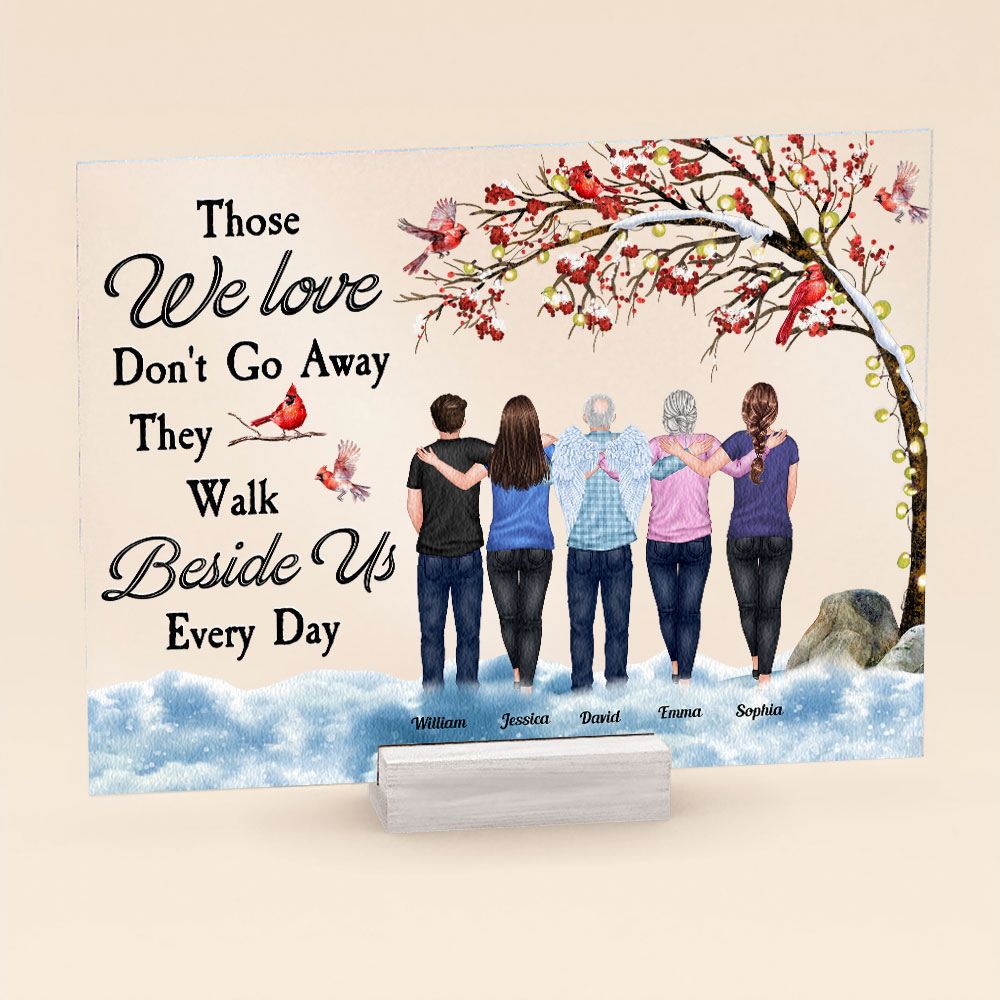 Those We Love Don'T Go Away They Walk Beside Us Every Day - Personalized Acrylic Plaque