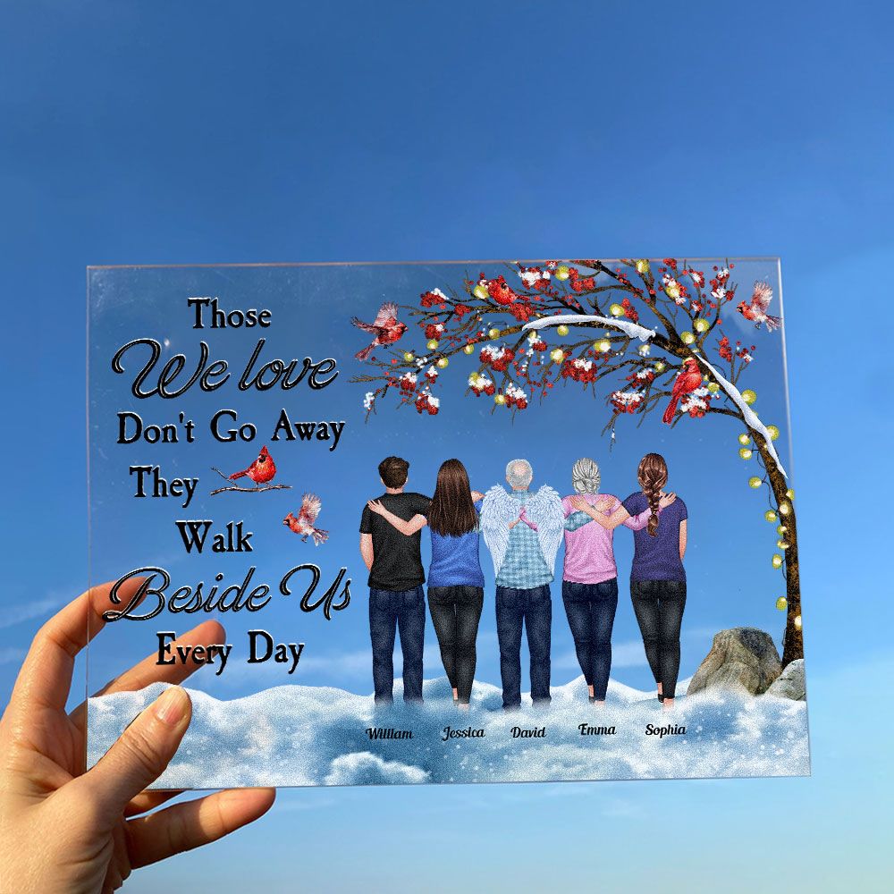 Those We Love Don'T Go Away They Walk Beside Us Every Day - Personalized Acrylic Plaque