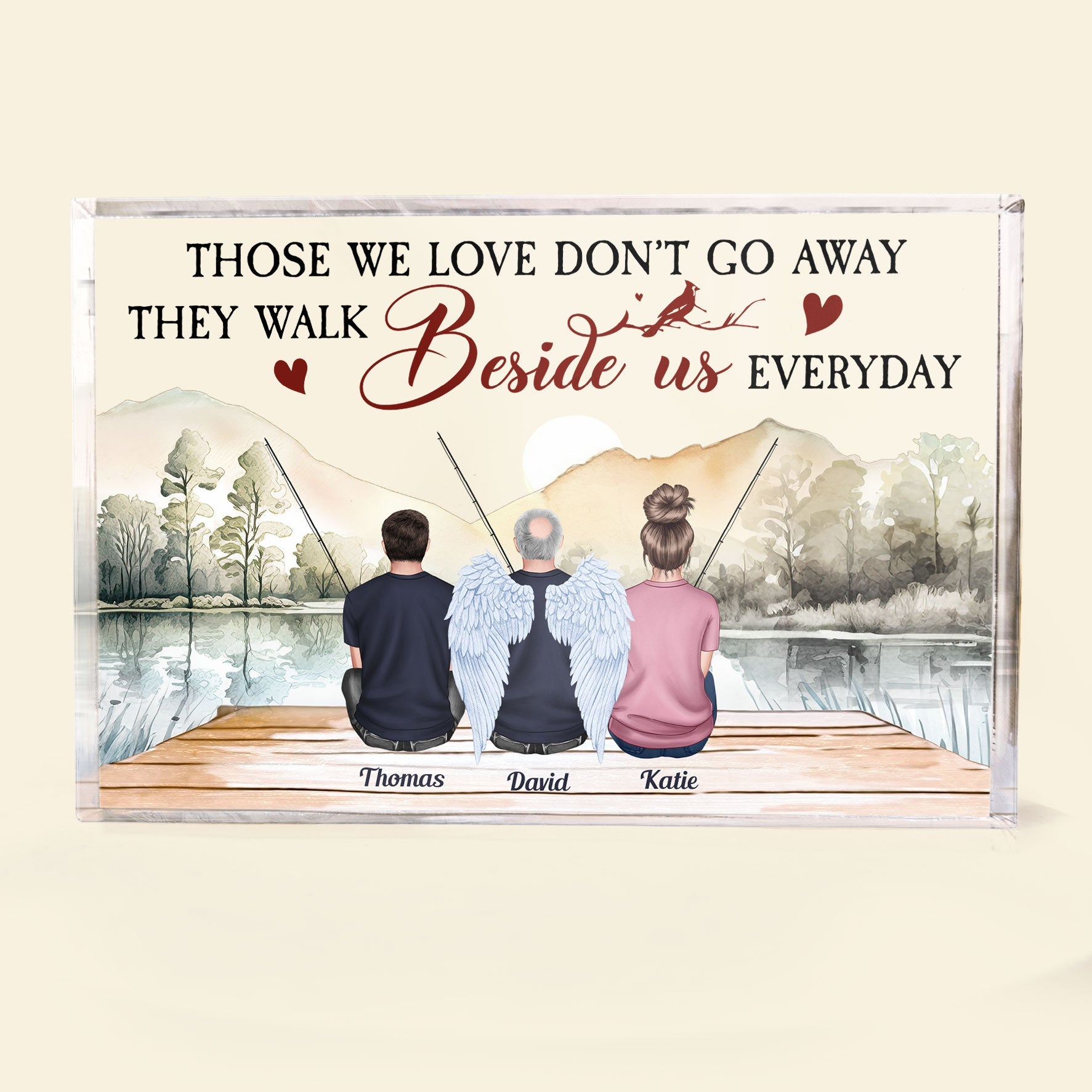 Those We Love Don't Go Away - Personalized Rectangle Acrylic Plaque