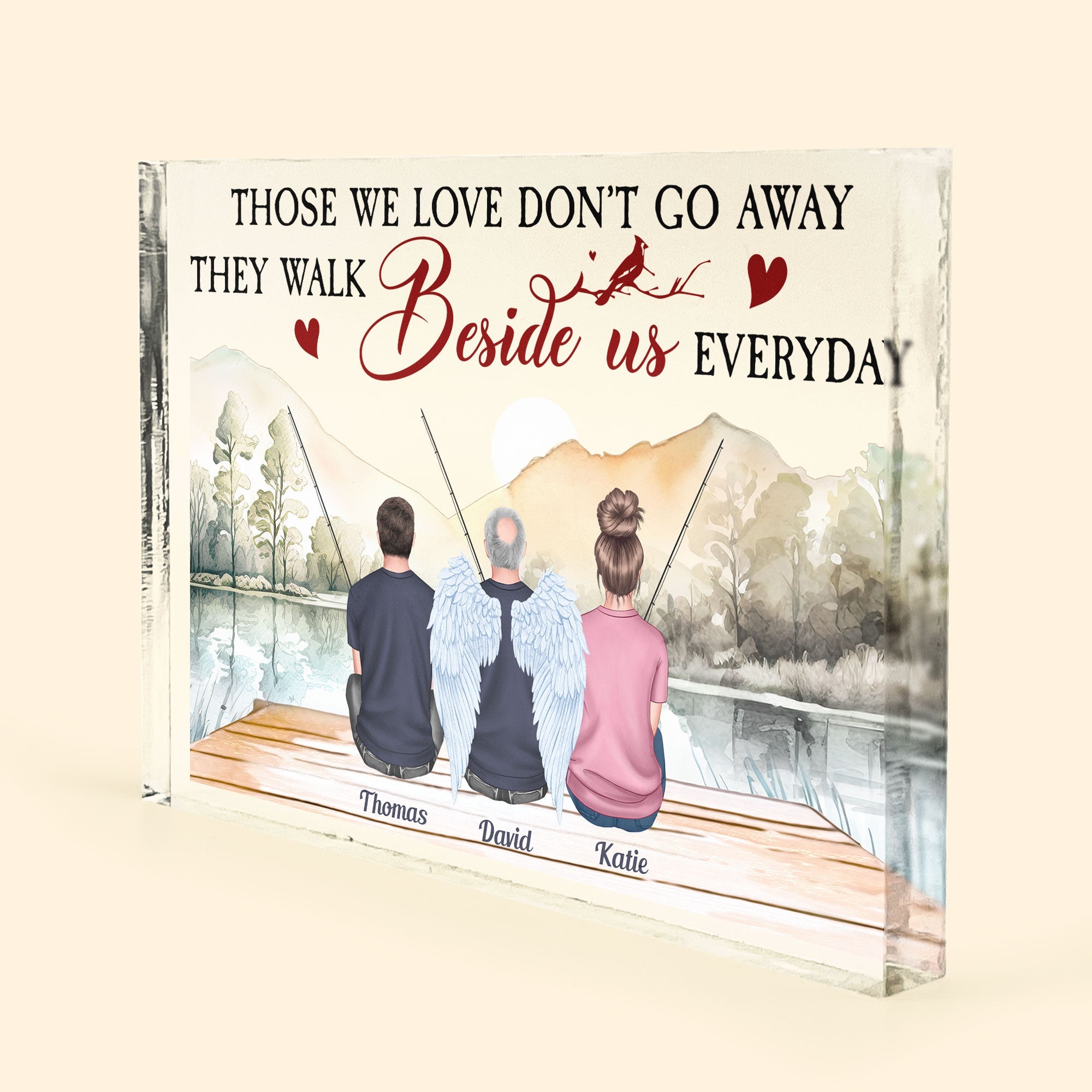 Those We Love Don't Go Away - Personalized Rectangle Acrylic Plaque