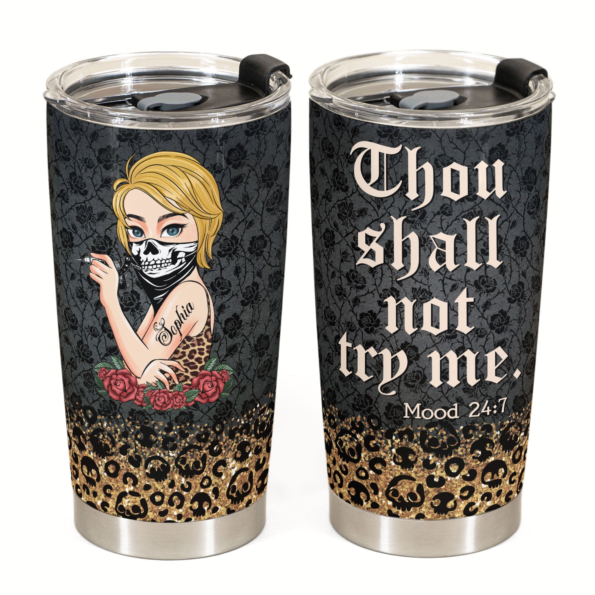 Im Not Sugar And Spice - Personalized Tumbler Cup - Birthday Gift For Tattoo Girls, Tattoo Lovers - Tattoo Girl