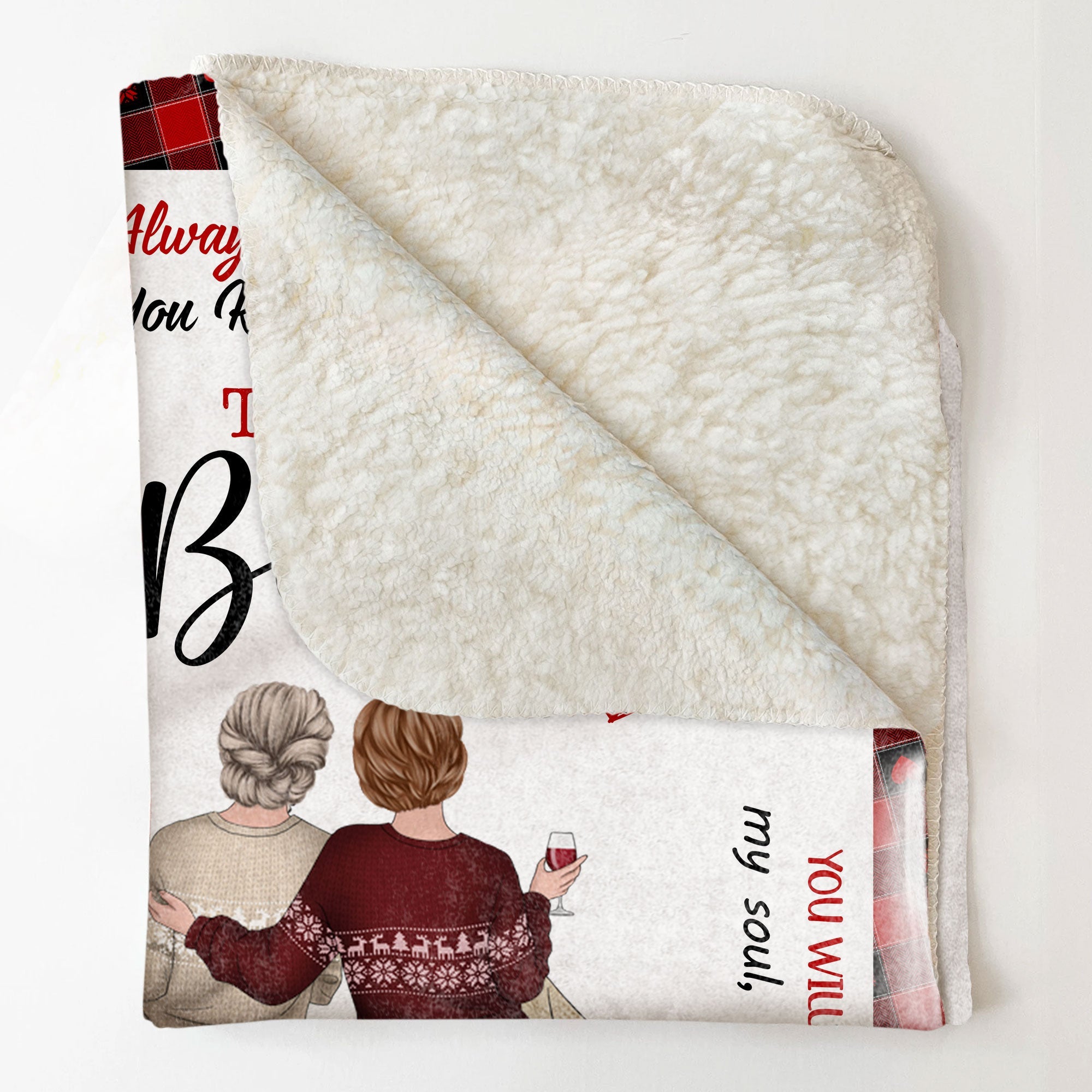 To My Bestie Think Of This Blanket As A Hug - Personalized Blanket