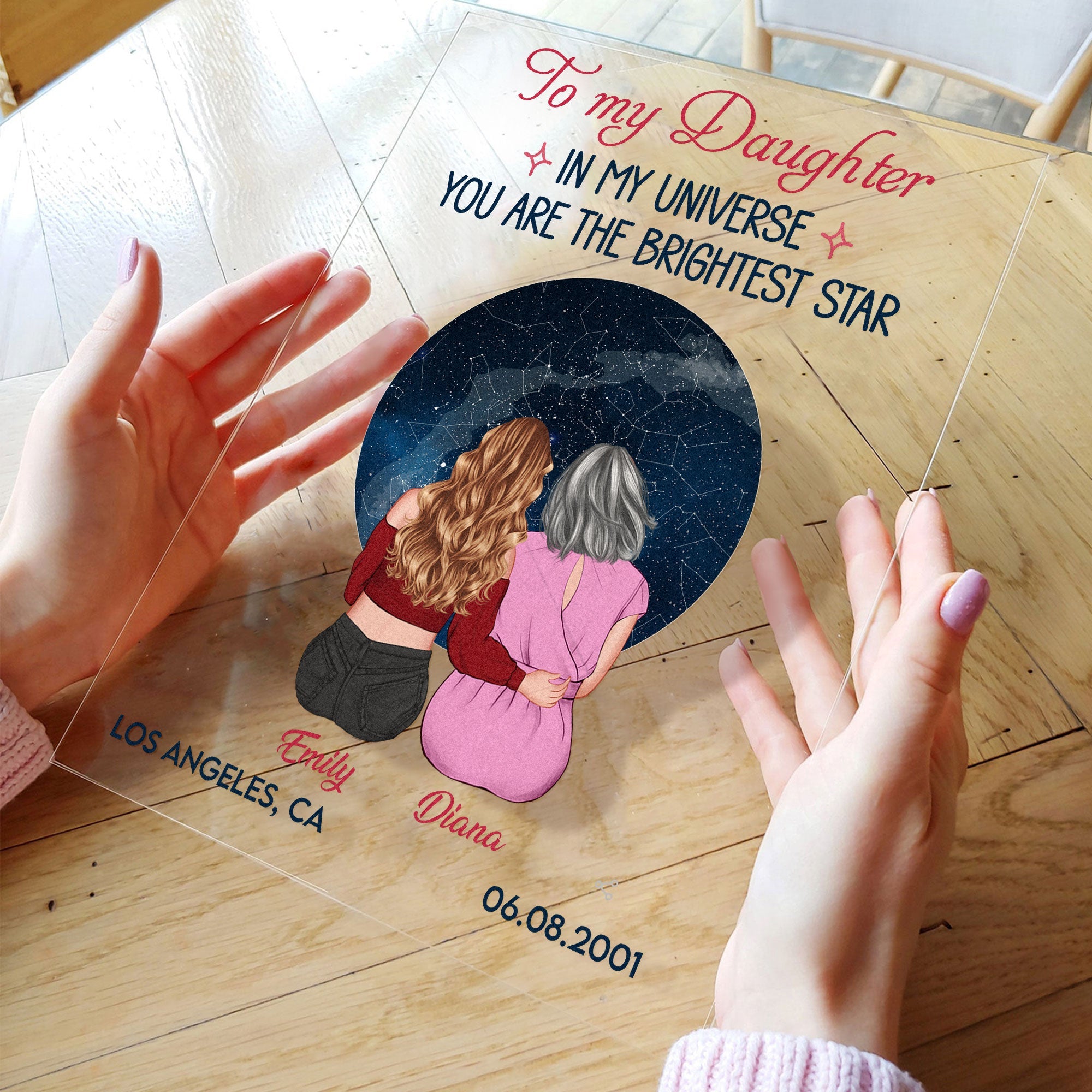 To My Daughter In My Universe You Are The Brightest Star - Personalized Acrylic Plaque