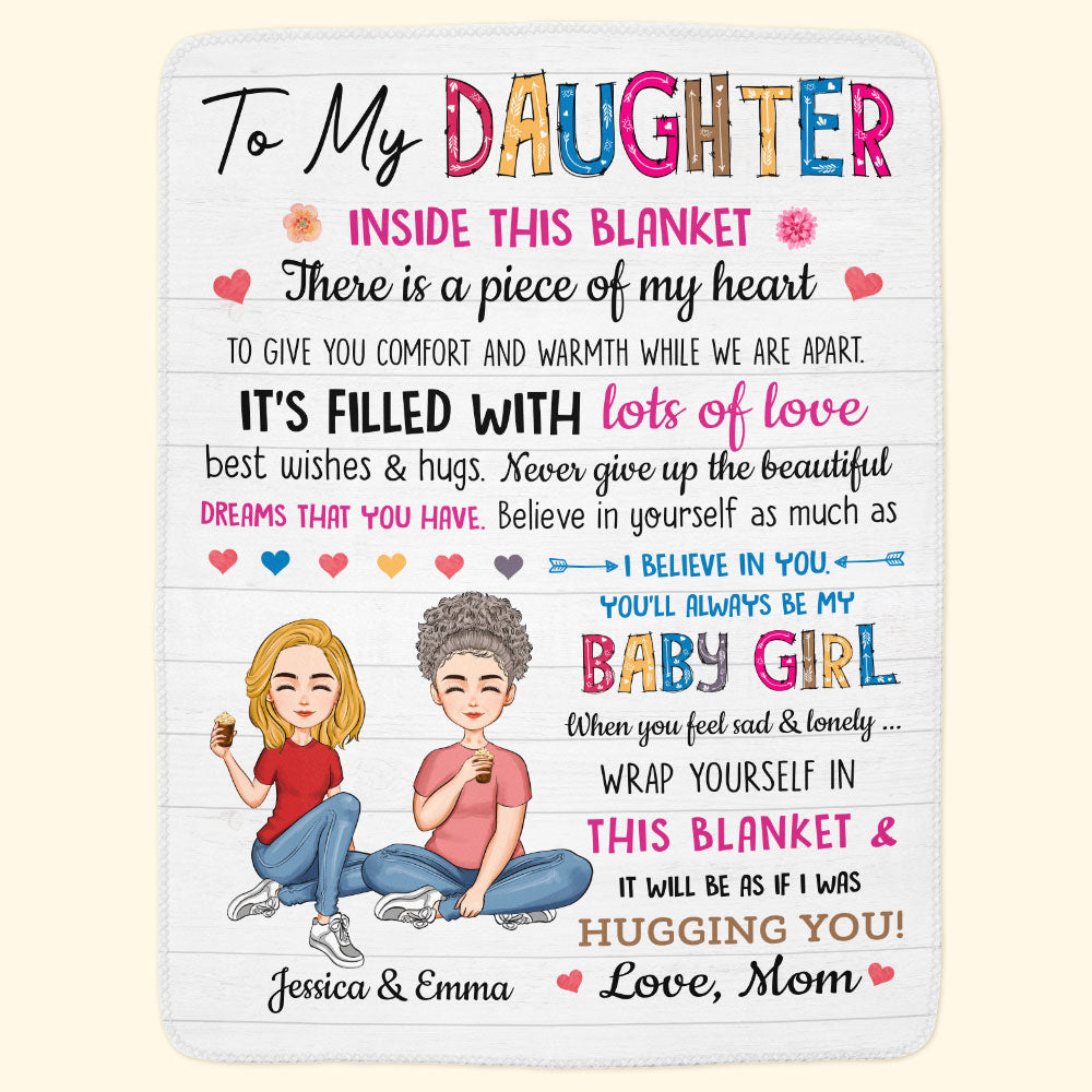 To My Daughter Inside This Blanket - Personalized Blanket