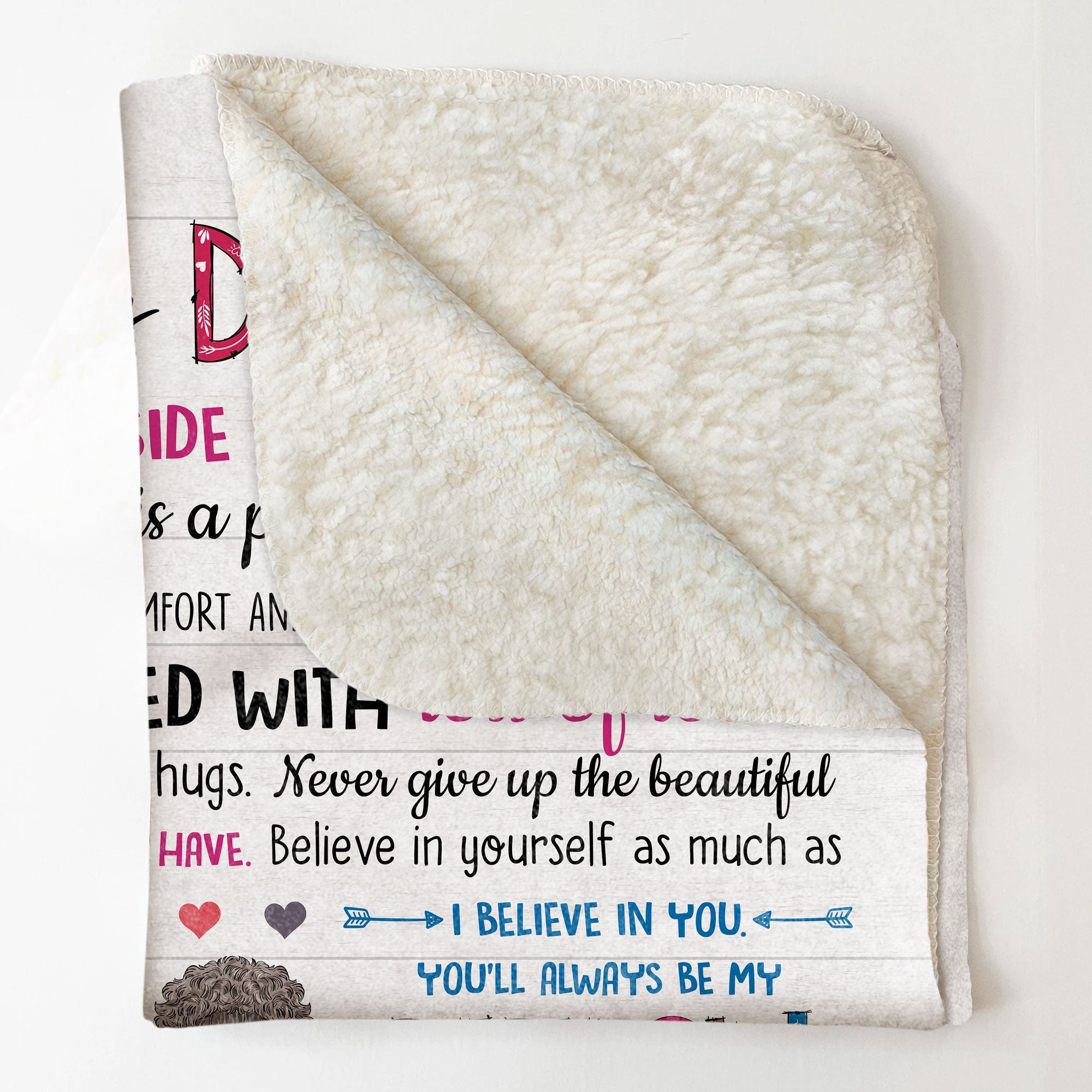 To My Daughter Inside This Blanket - Personalized Blanket