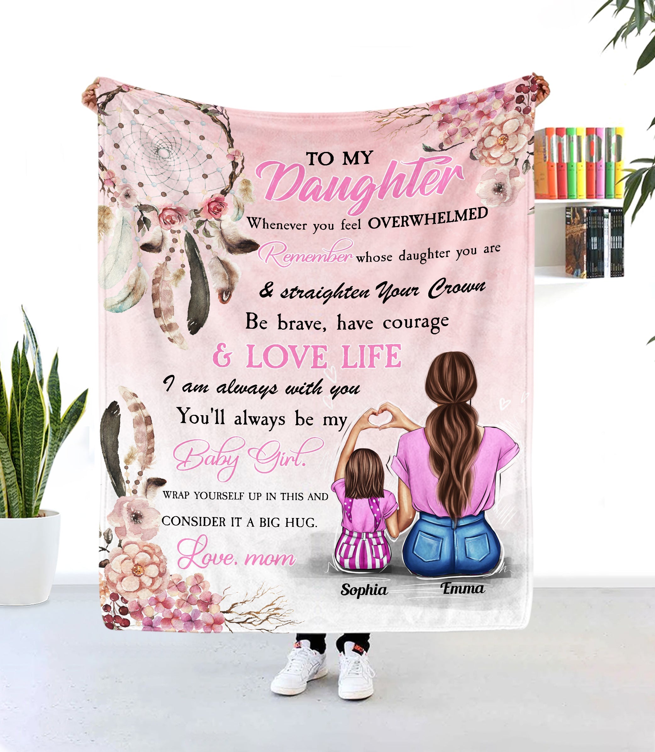 To My Daughter - Personalized Blanket - Birthday Gift For Daughters, Gift From Mom