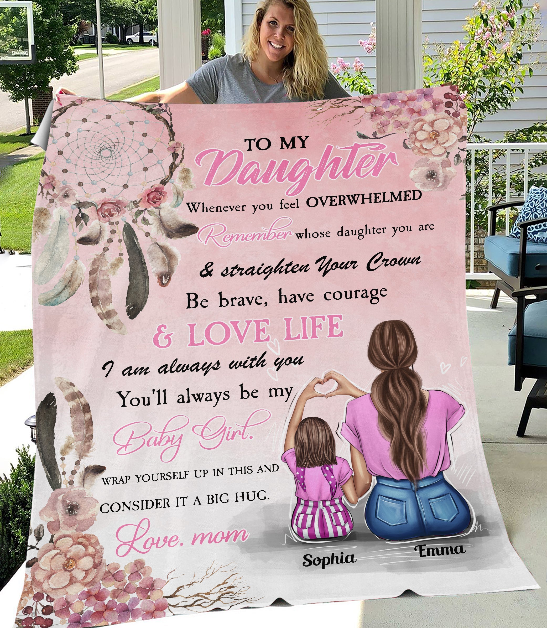 To My Daughter - Personalized Blanket - Birthday Gift For Daughters, Gift From Mom