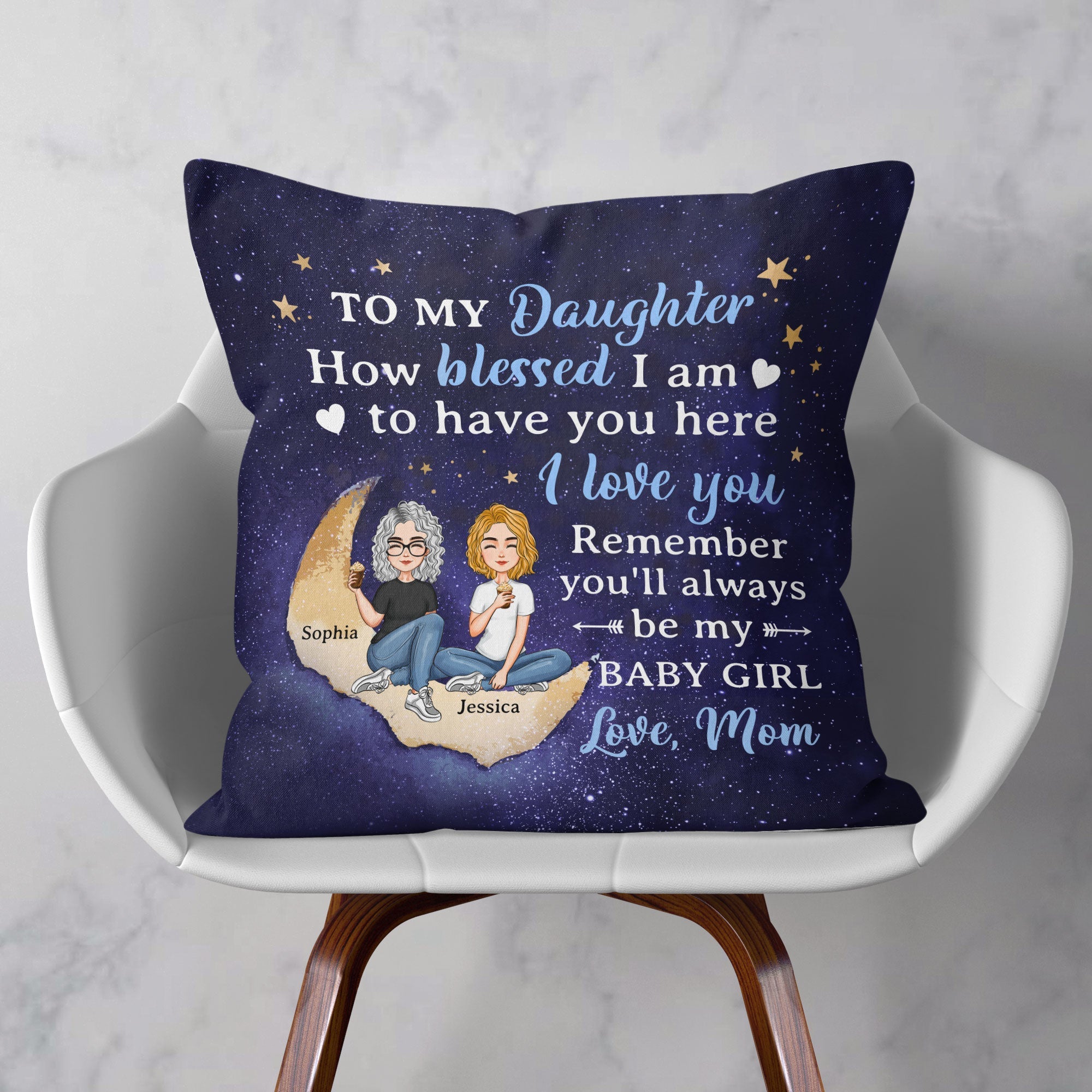 To My Daughter To My Son I Love You - Personalized Pillow - Birthday, Loving Gift For Daughter, Son, Kids