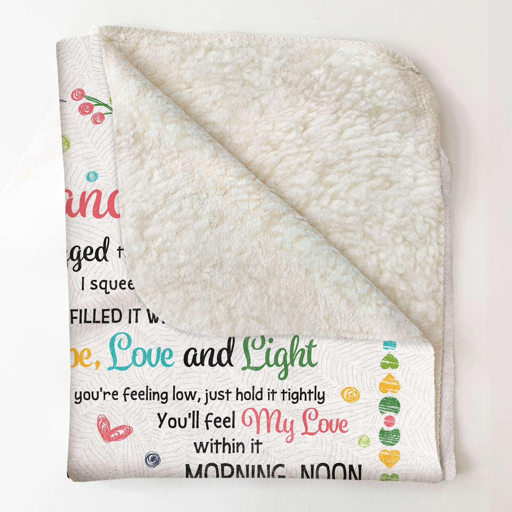 To My Granddaughter Hugg This Soft Blanket From Grandma - Personalized Blanket