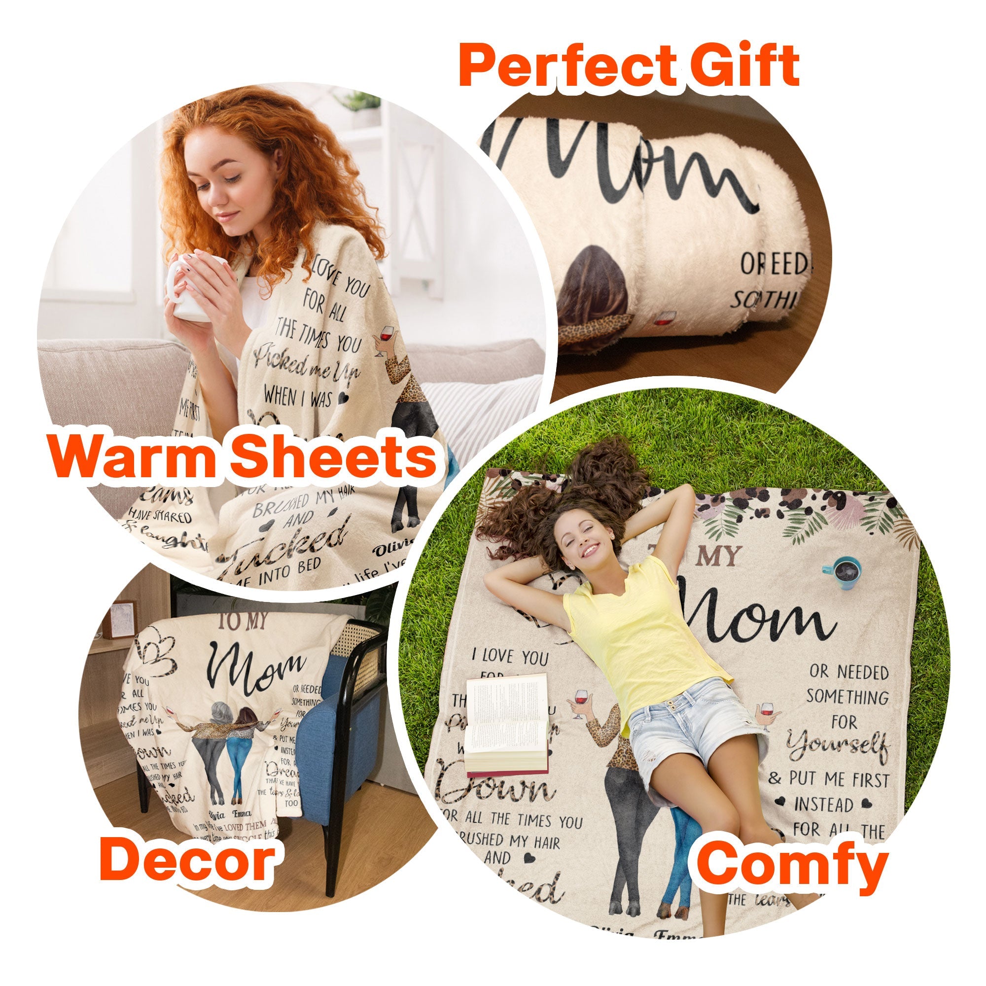 To My Mom Every Time You Snuggle This Blanket - Personalized Blanket