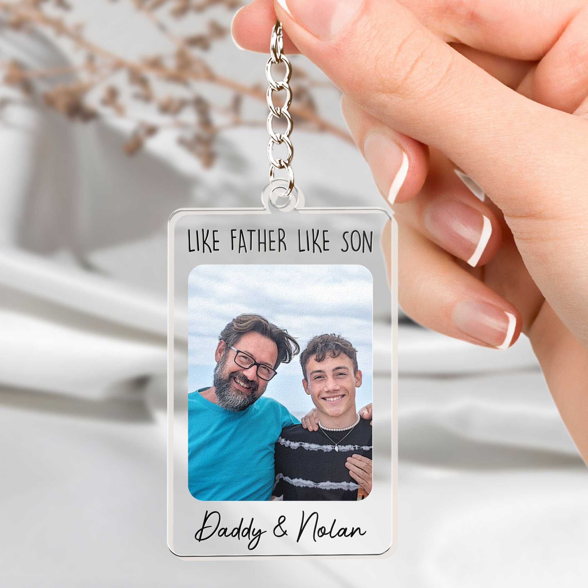 To The Best Dad In The World - Personalized Acrylic Photo Keychain