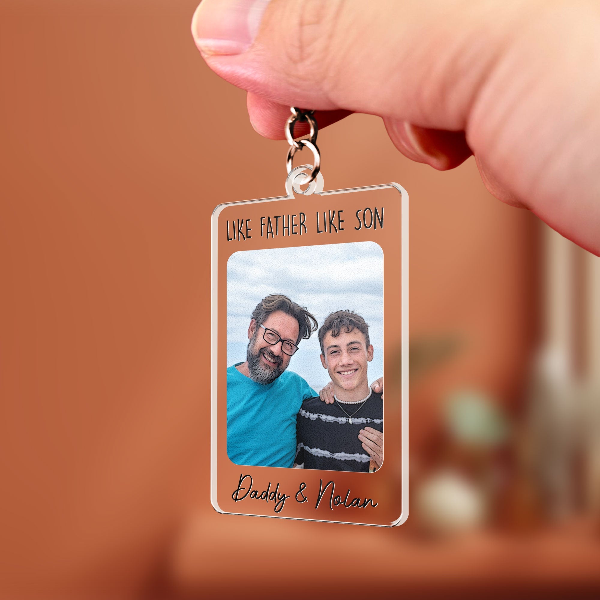 To The Best Dad In The World - Personalized Acrylic Photo Keychain