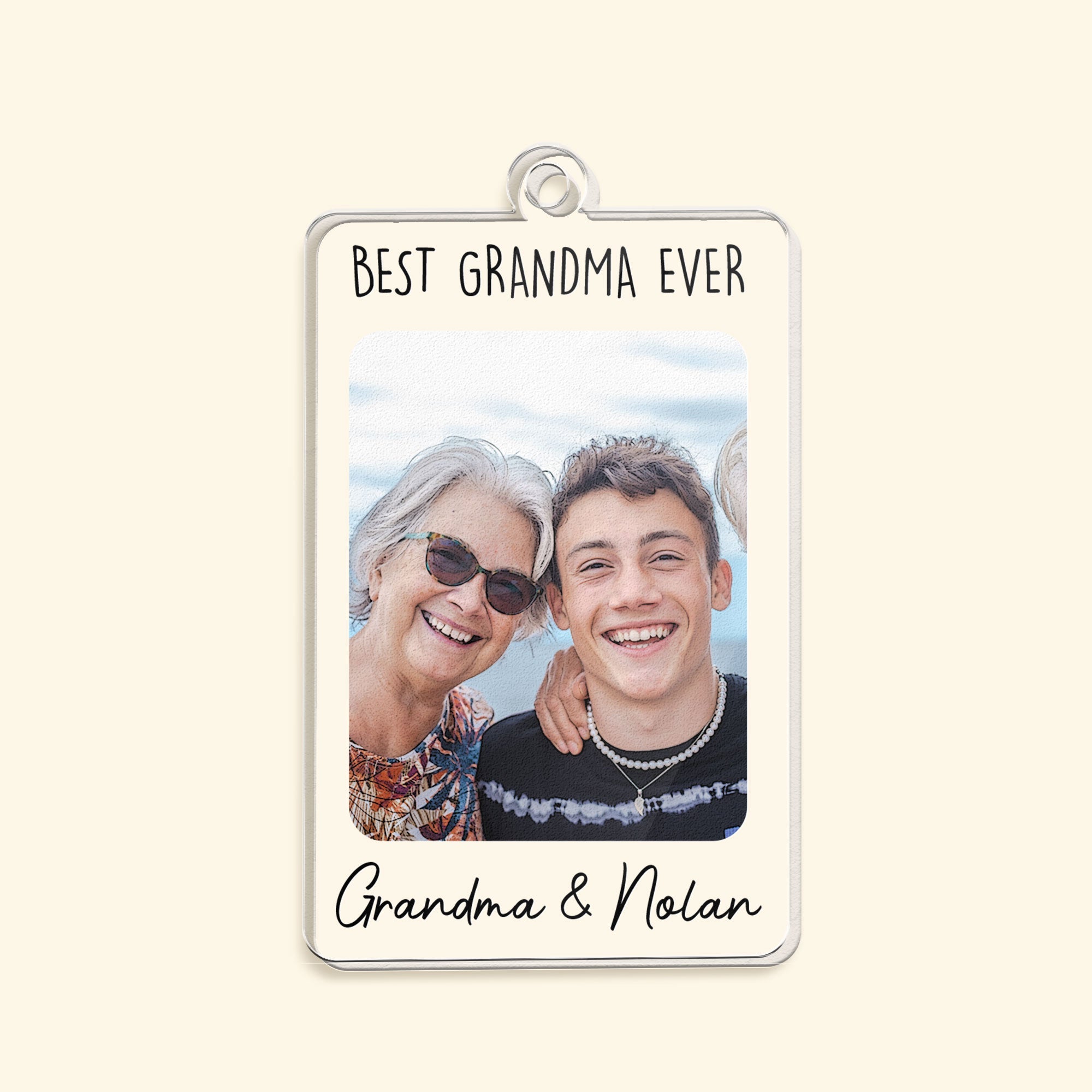 To The Best Grandma In The World - Personalized Acrylic Photo Keychain