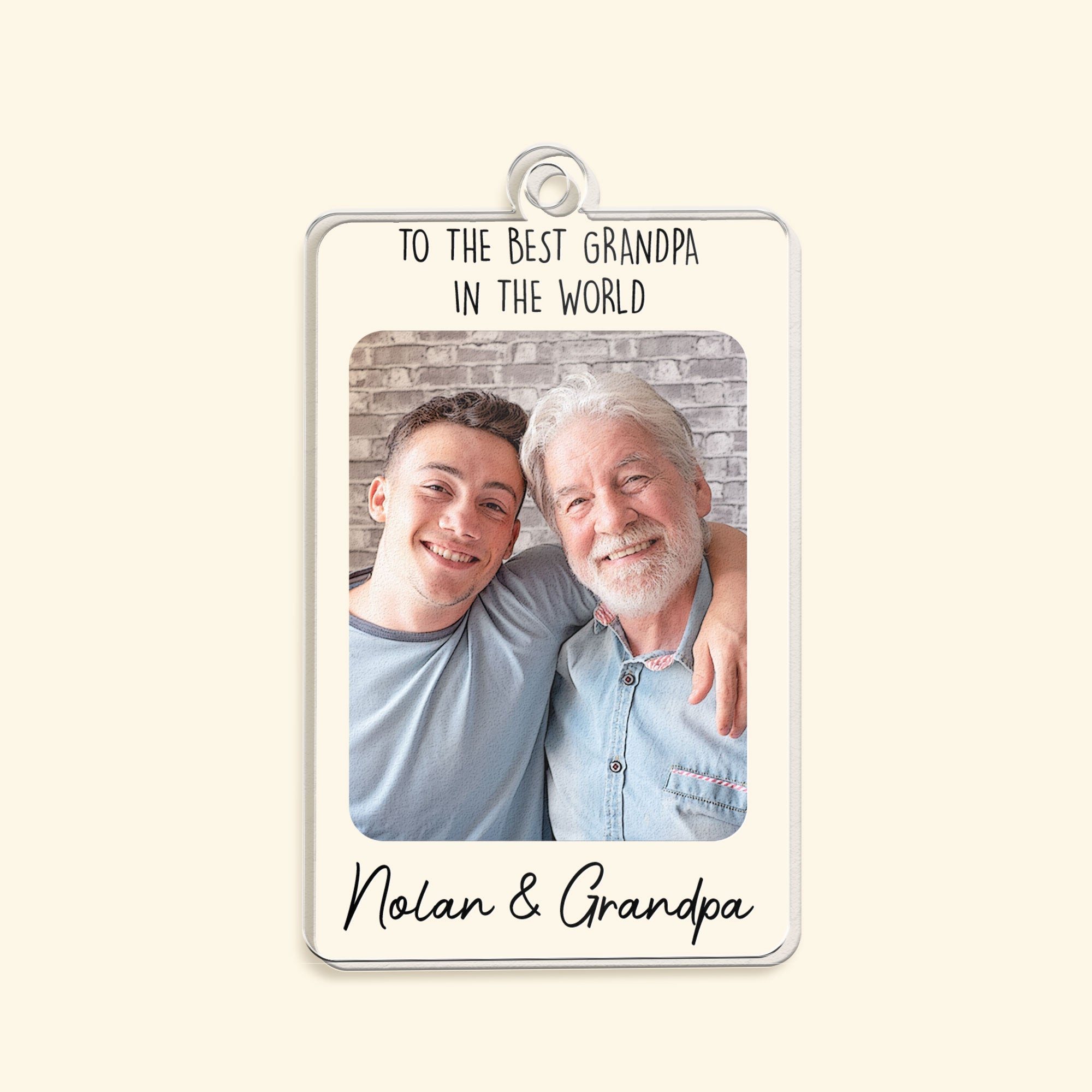 To The Best Grandpa In The World - Personalized Acrylic Photo Keychain