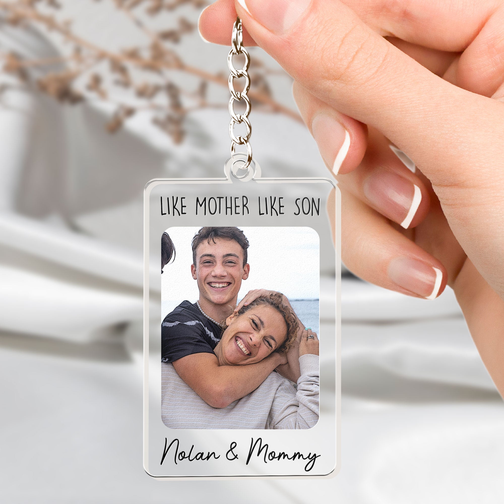 To The Best Mom In The World - Personalized Acrylic Photo Keychain