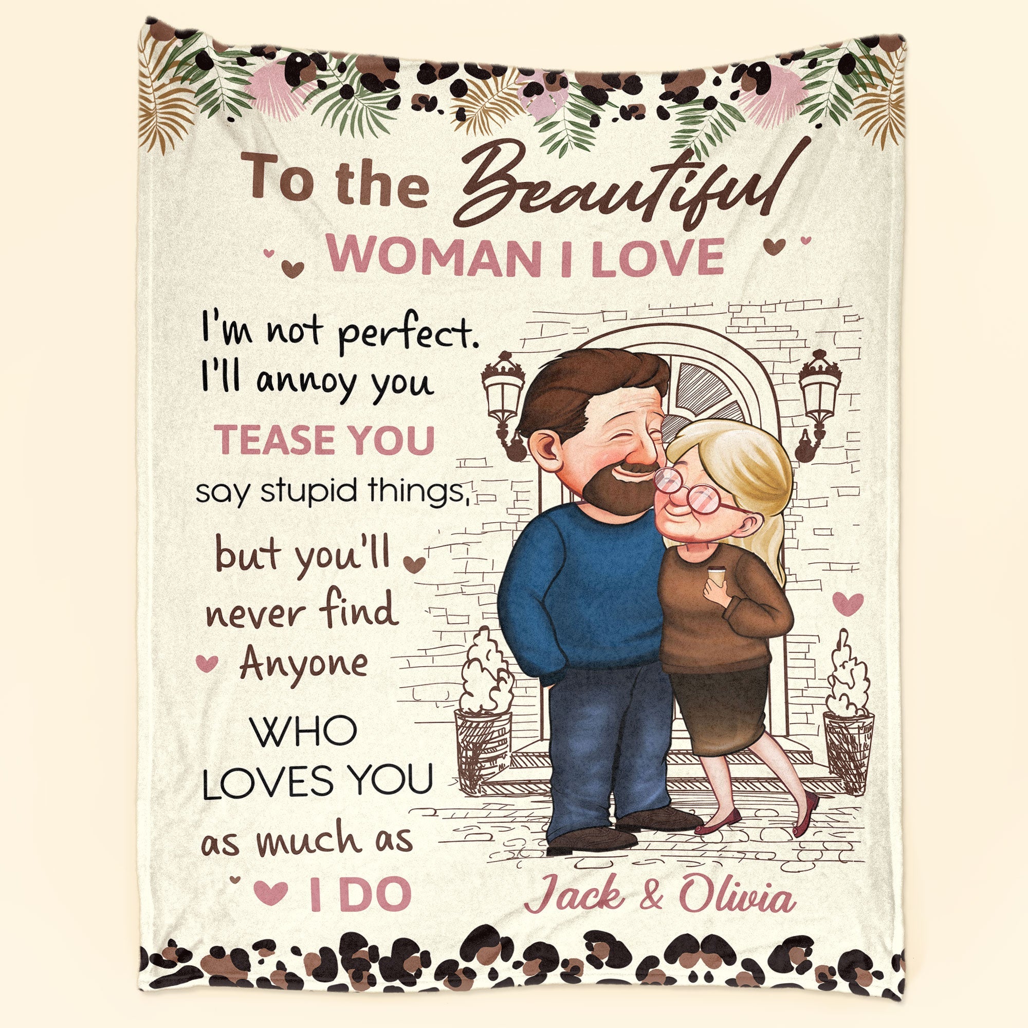 To The Beautiful Woman I Love Gift For Her - Personalized Blanket