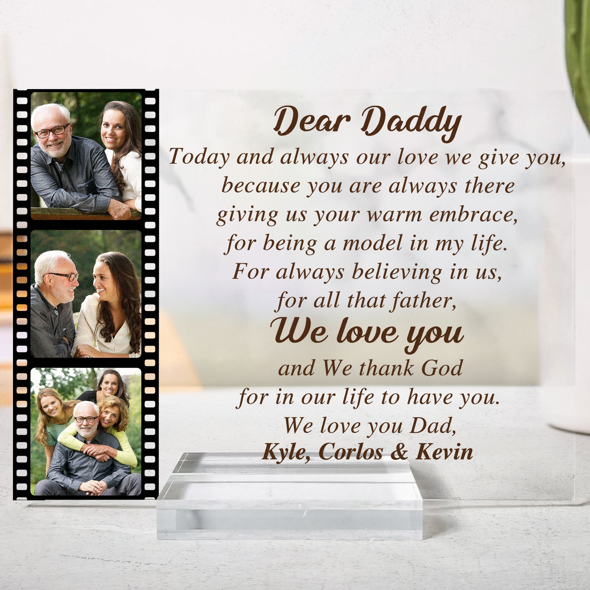 Today And Always My Love I Give You - Personalized Acrylic Photo Plaque