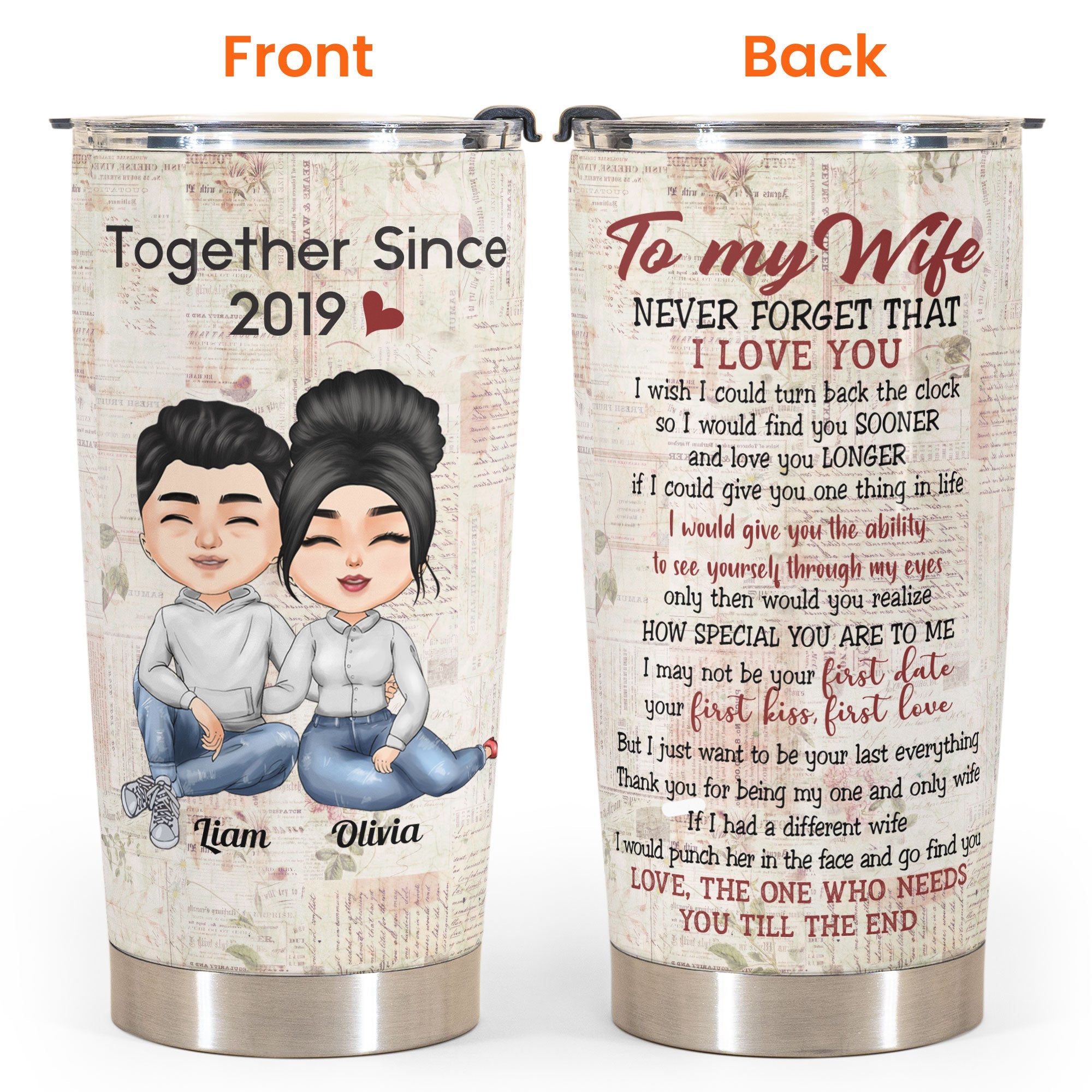 Together Since  - Personalized Tumbler Cup