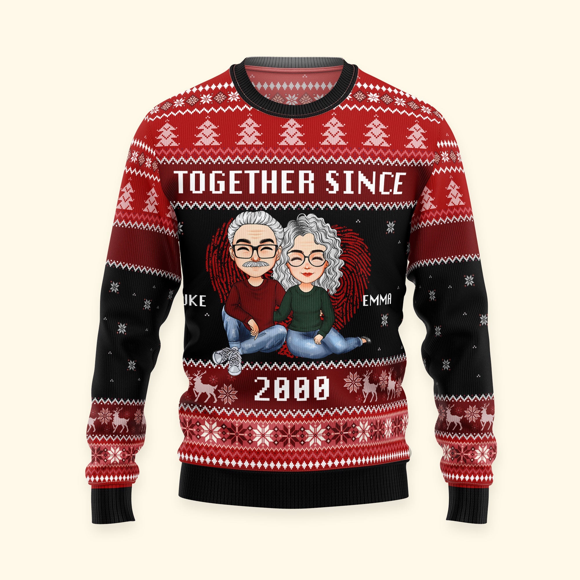 Together Since New Version - Personalized Ugly Sweater