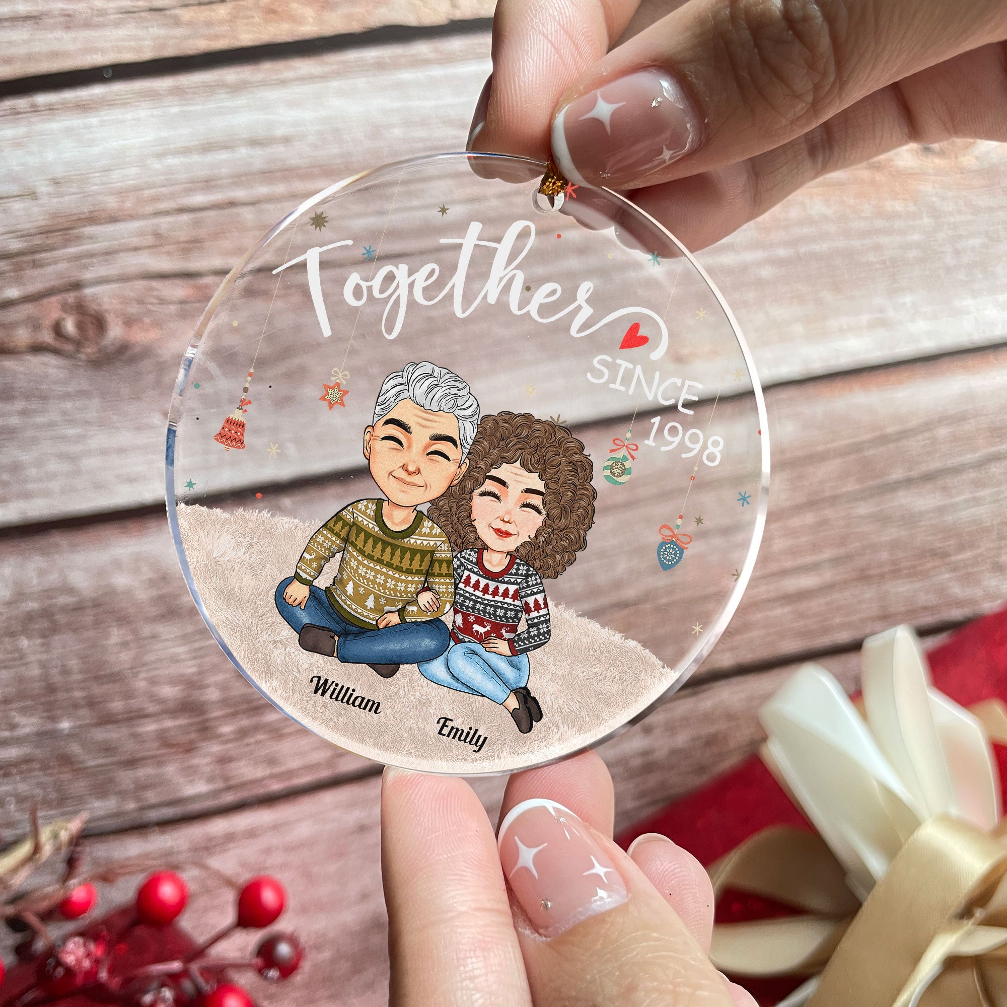 Together Since - Personalized Circle Acrylic Ornament