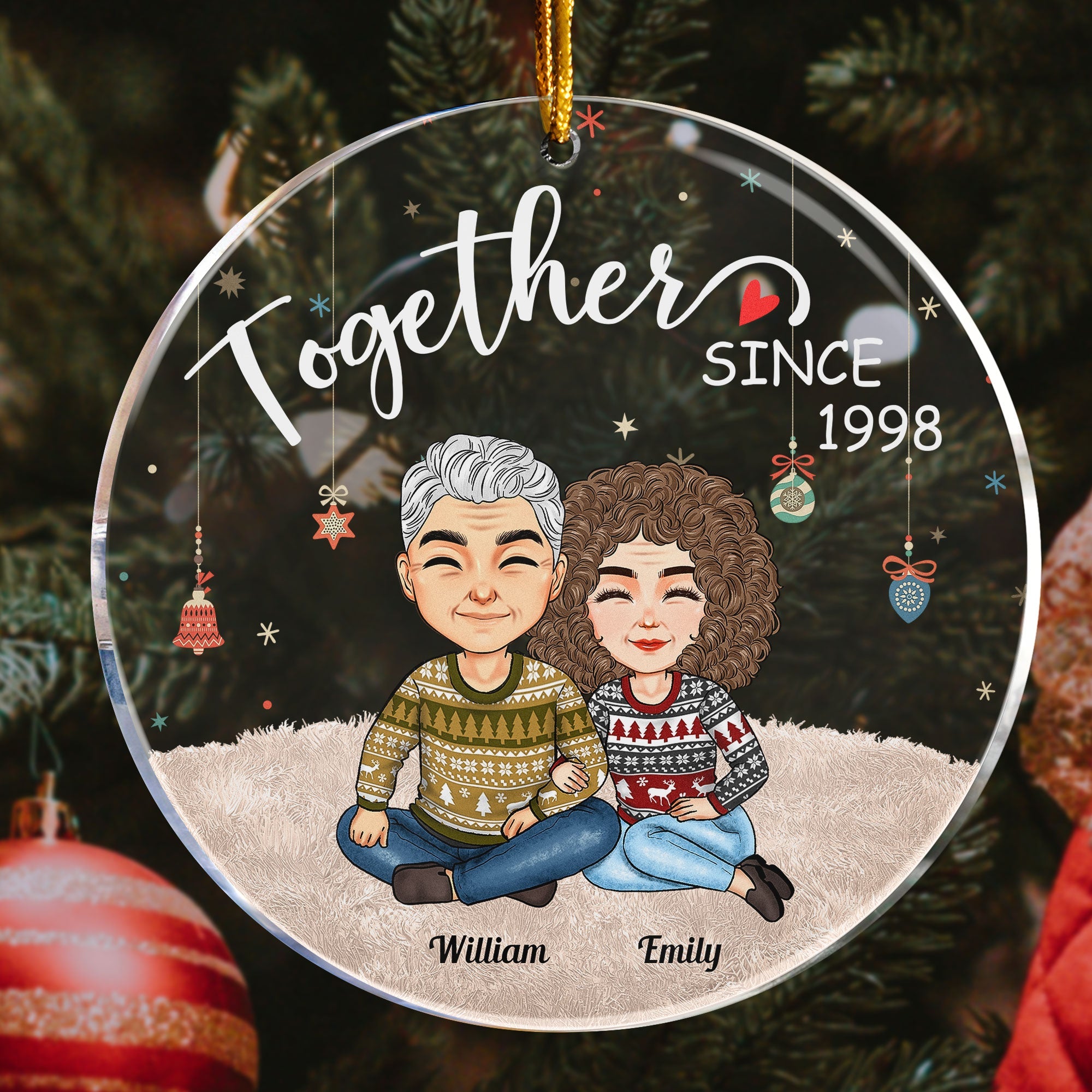 Together Since - Personalized Circle Acrylic Ornament