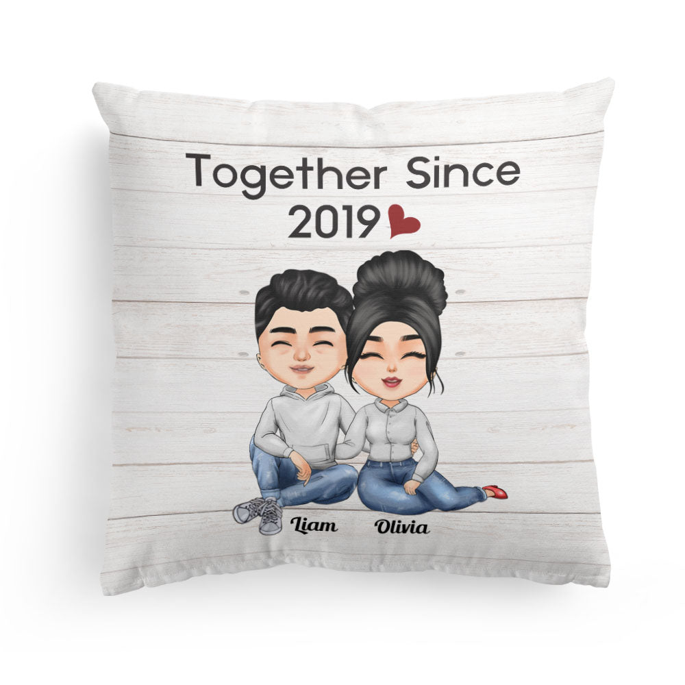 Together Since - Personalized Pillow - Gift For Couples, Husband, Wife, Lover, BoyFriend, GirlFriend