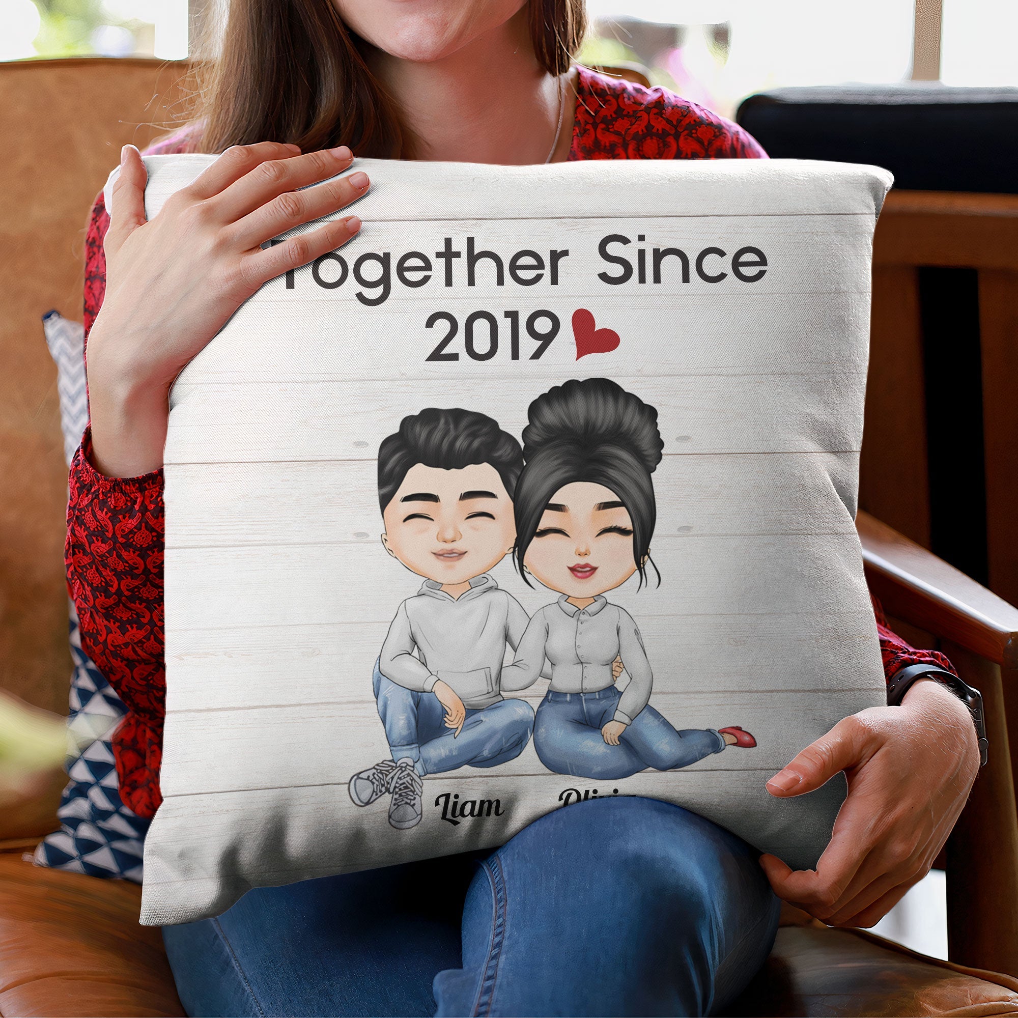 Together Since - Personalized Pillow - Gift For Couples, Husband, Wife, Lover, BoyFriend, GirlFriend