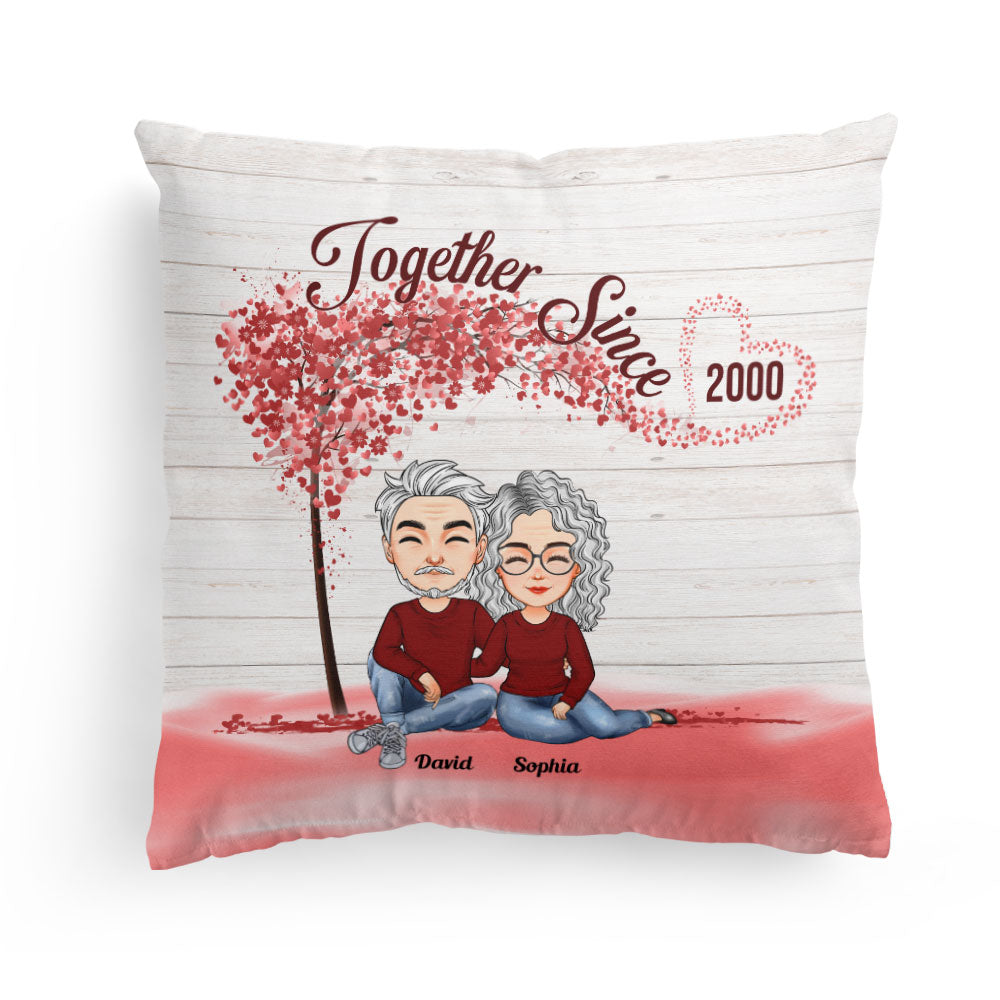 Together Since - Red Tree - Personalized Pillow (Insert Included)