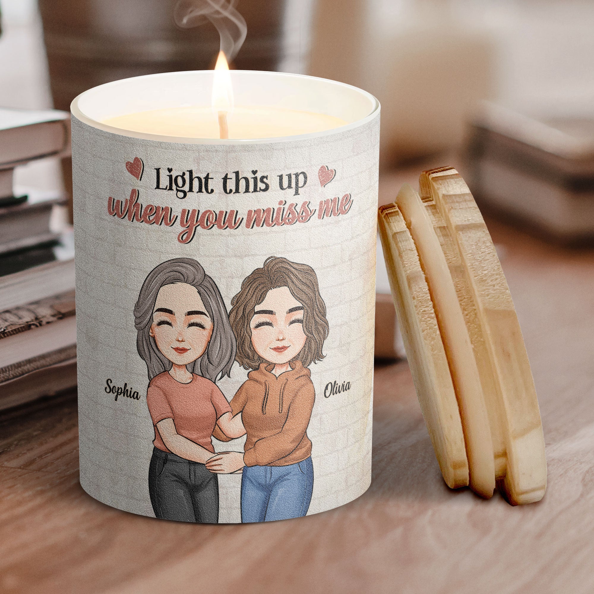 Until We Are Old And Senile - Personalized Scented Candle With Wooden Lid