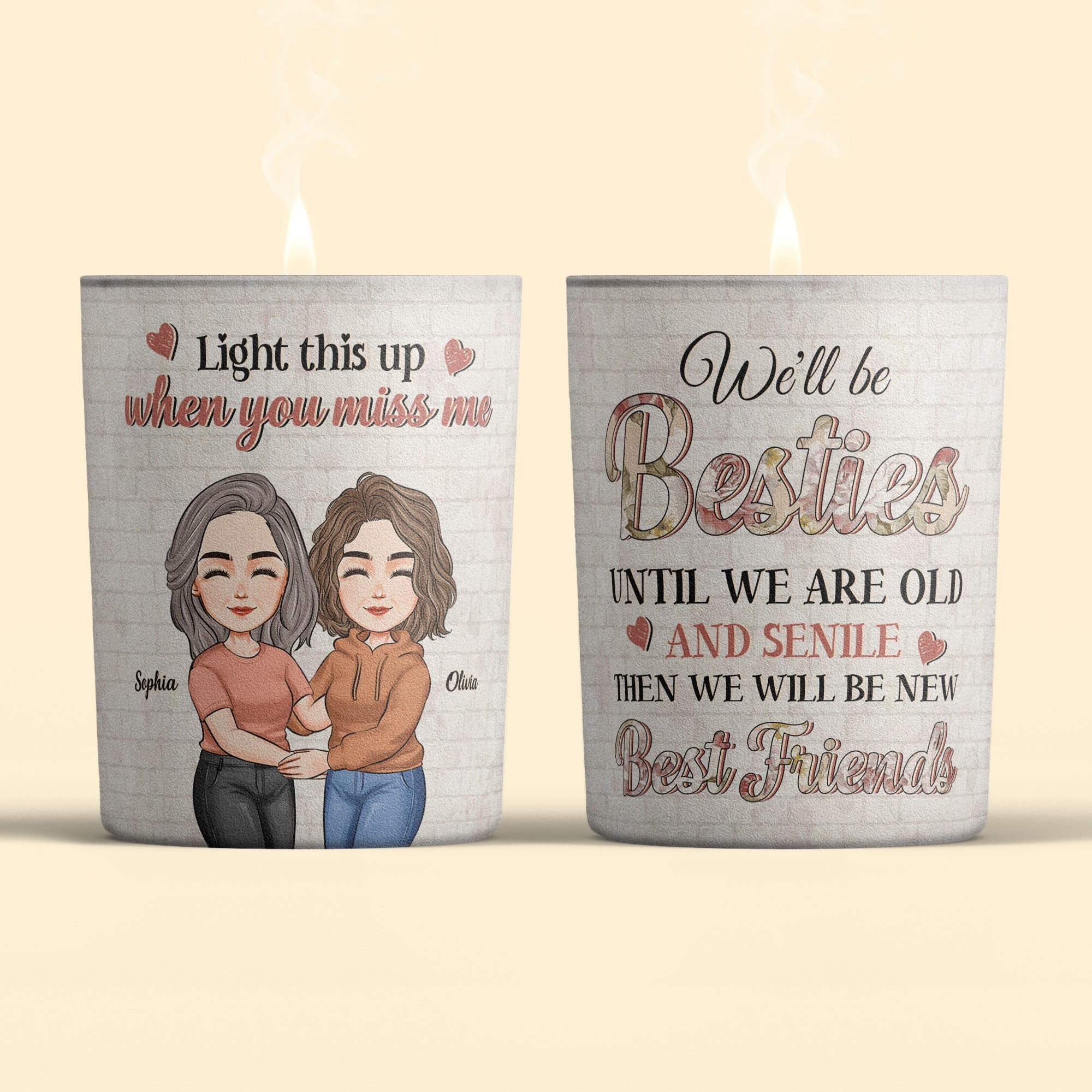 Until We Are Old And Senile - Personalized Scented Candle With Wooden Lid