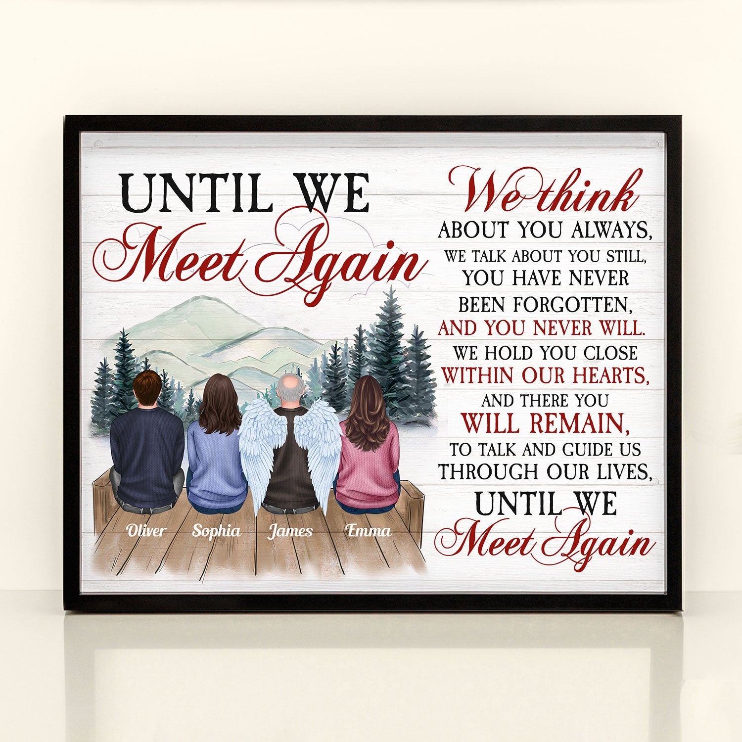 Until We Meet Again - Personalized Poster - Memorial Gift For Family Members - Remembrance Poster/Canvas