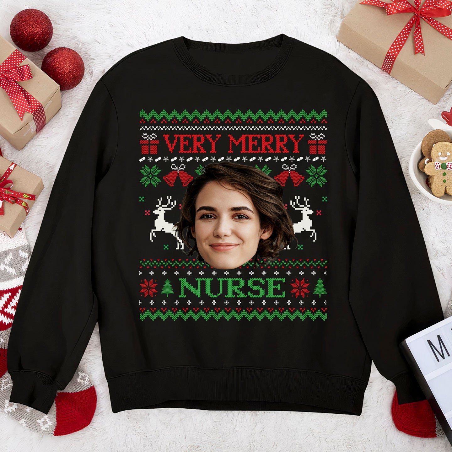 Very Merry Nurse - Personalized Sweatshirt