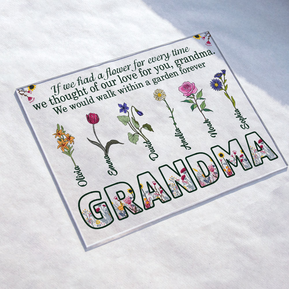 Walk Within A Garden Forever - Personalized Acrylic Plaque