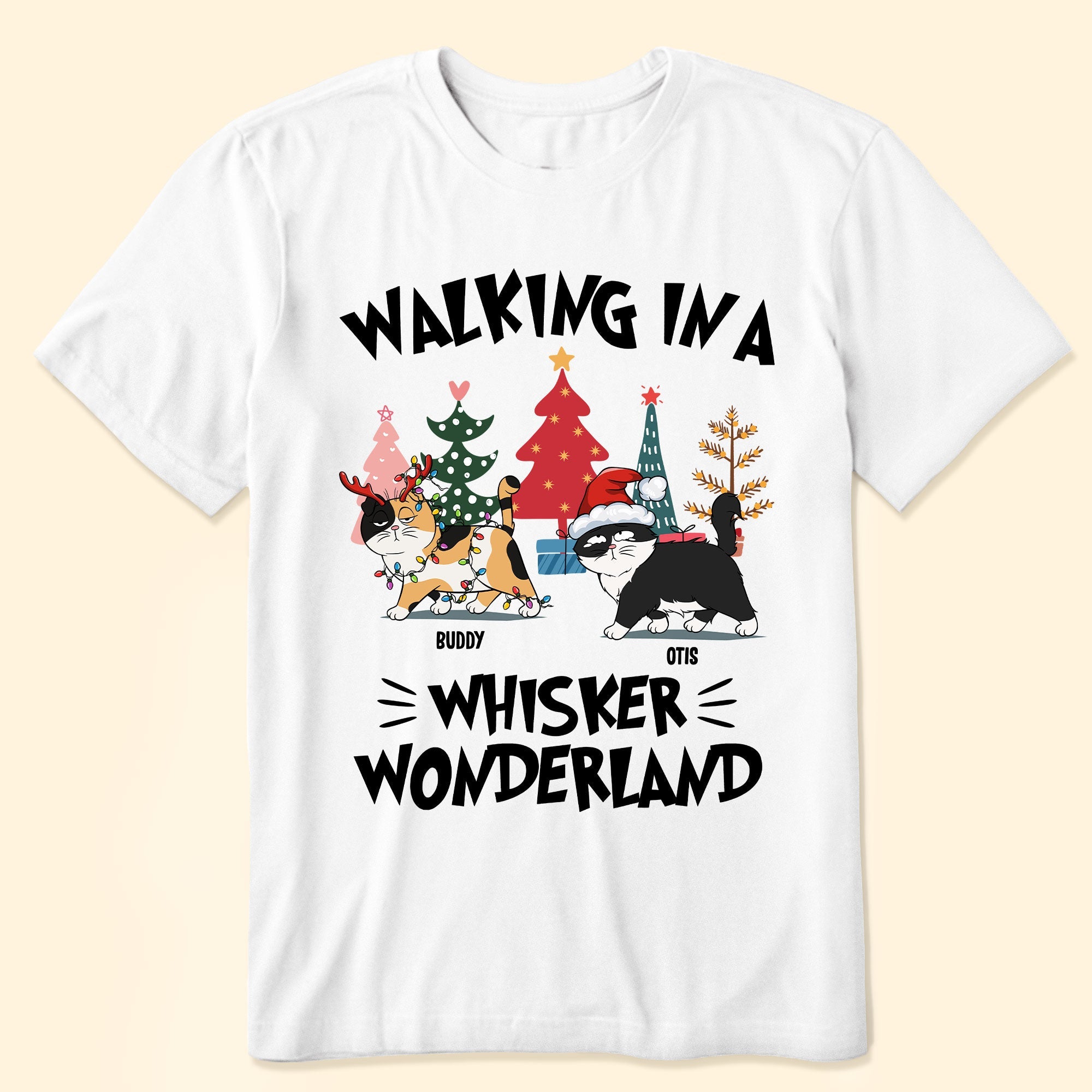 Walking In A Whisker Wonderland - Personalized Shirt