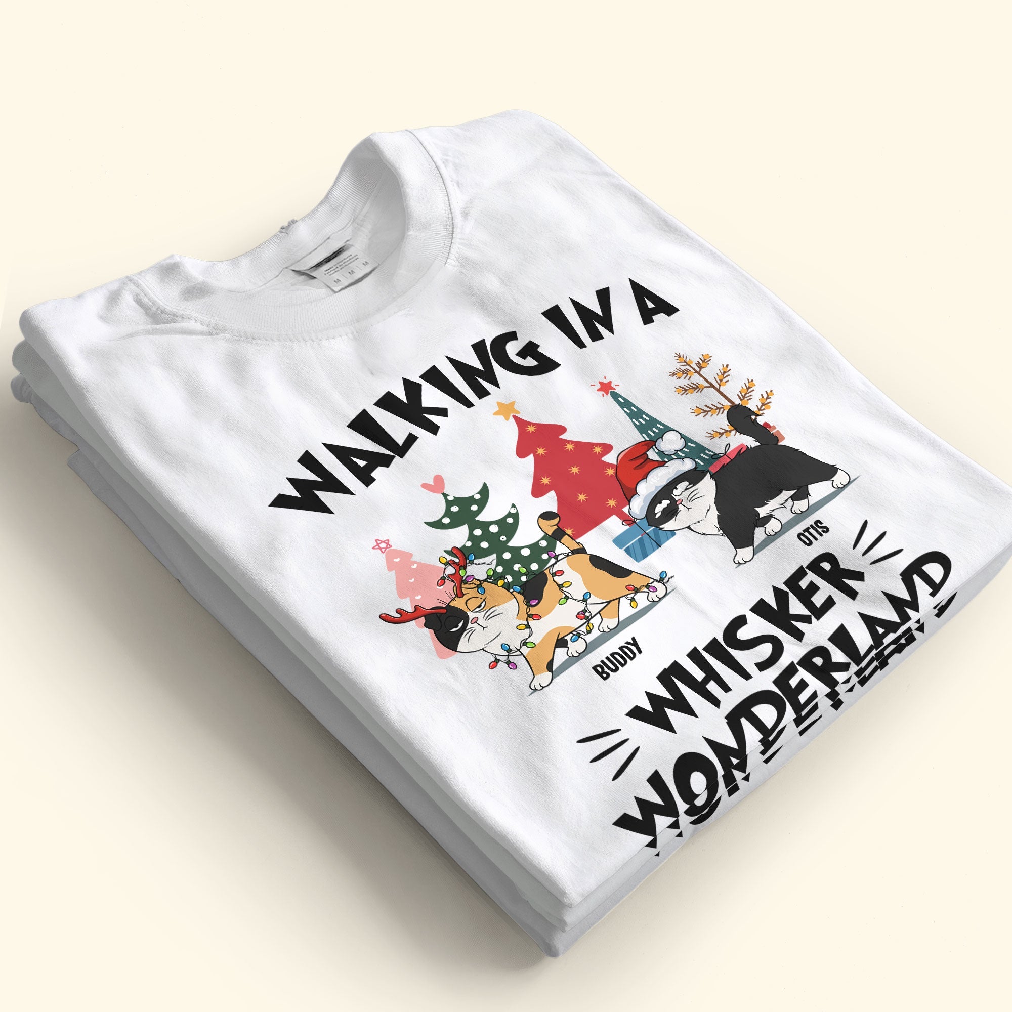 Walking In A Whisker Wonderland - Personalized Shirt