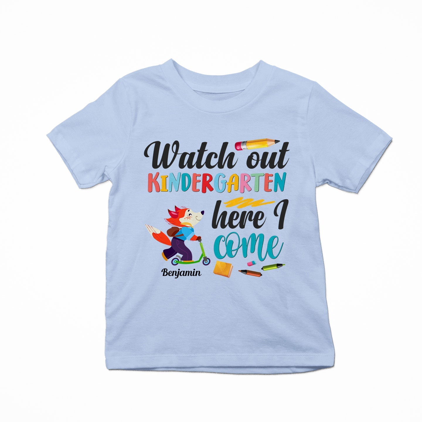 Watch Out Kindergarten, 1St Grade, 2Nd Grade...Here I Come - Personalized Shirt - Back To SchoolGift For Student Kids, Son, Daughter