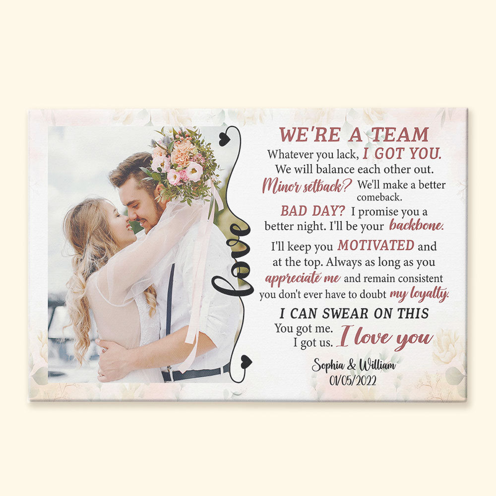 We Are A Team - Personalized Poster/Canvas - Anniversary, Valentine's Day Gift For Couples, Husband, Wife, Lover, Boyfriend, Girlfriend