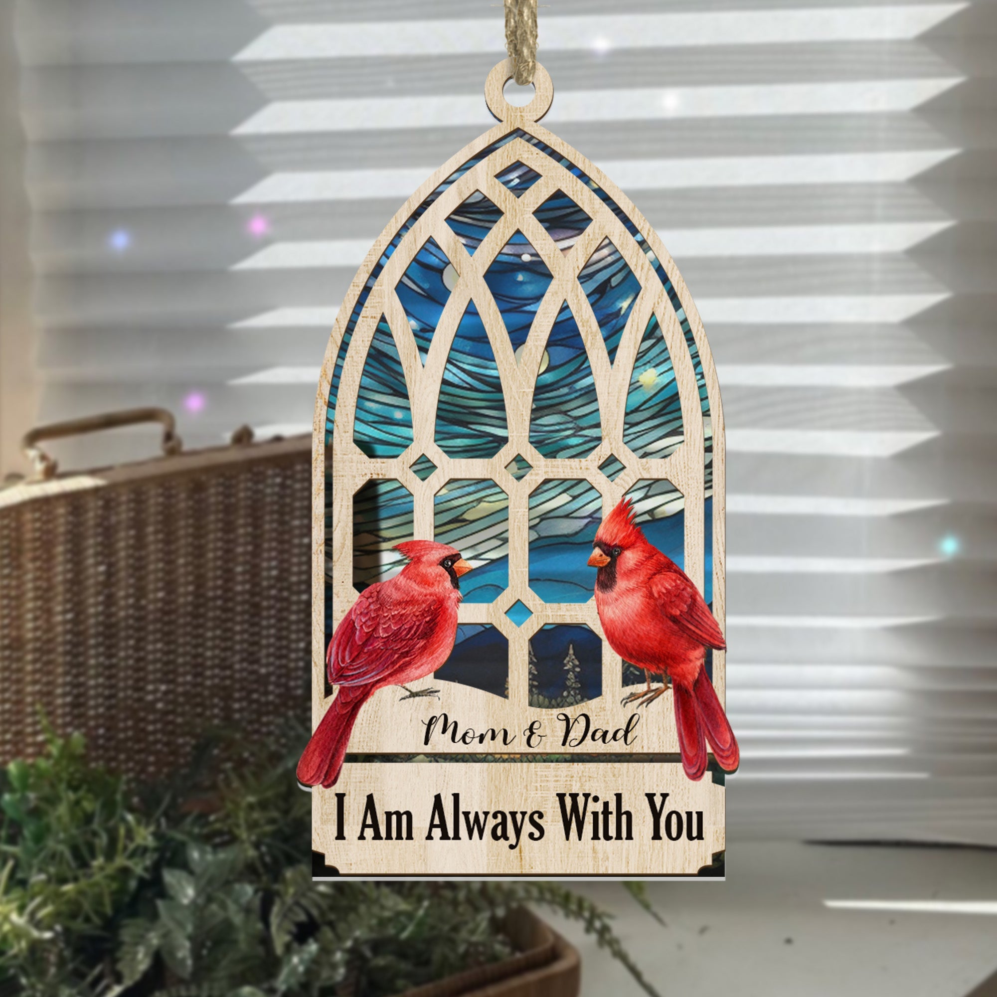 We Are Always With You Memorial Window - Personalized Suncatcher Ornament