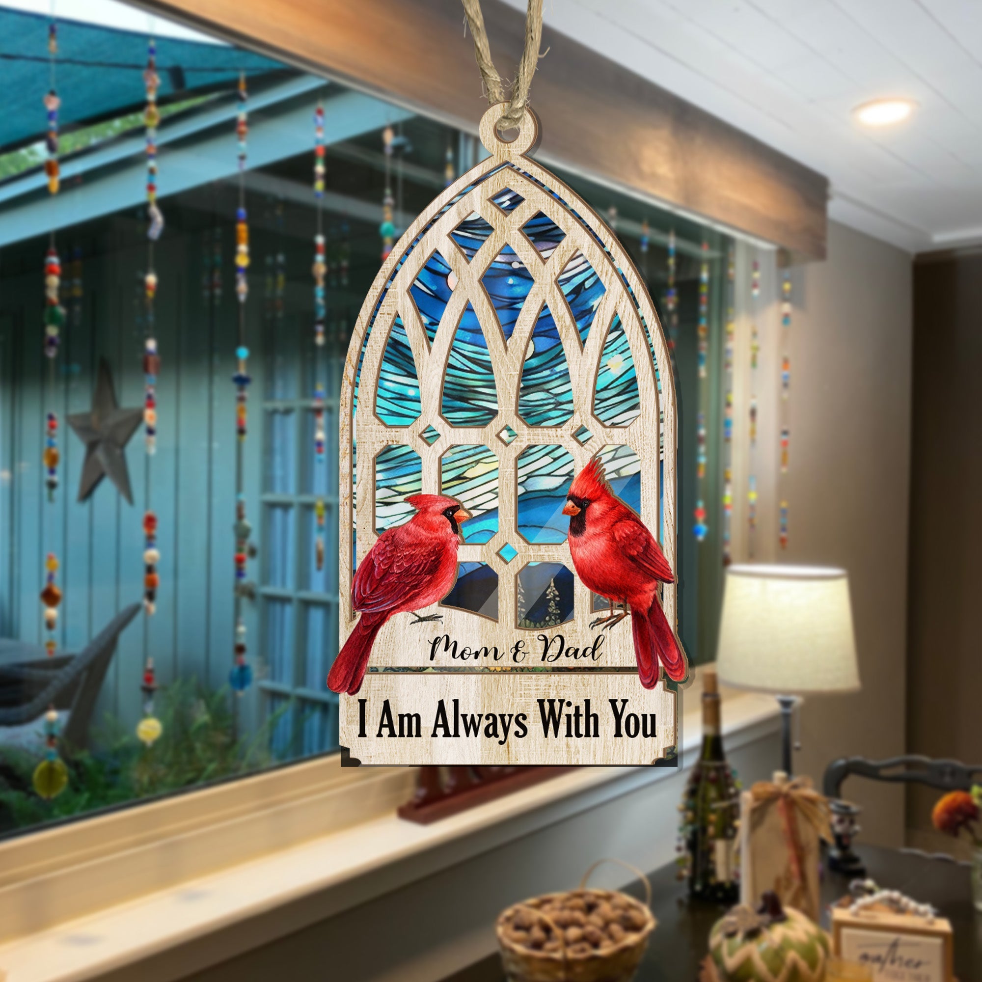 We Are Always With You Memorial Window - Personalized Suncatcher Ornament