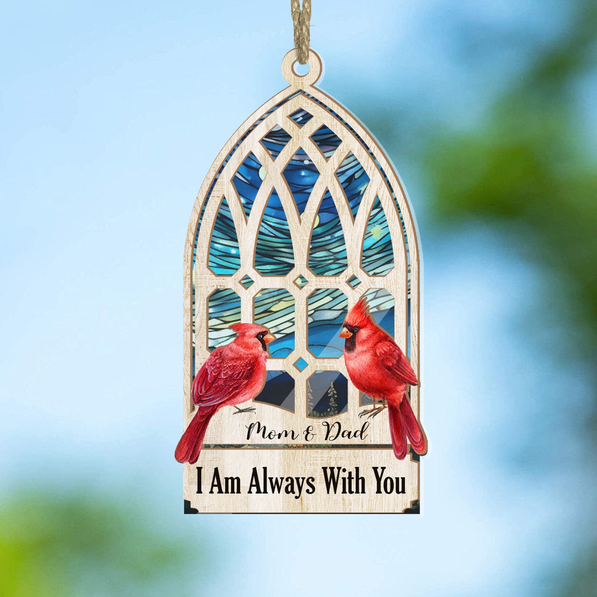 We Are Always With You Memorial Window - Personalized Suncatcher Ornament