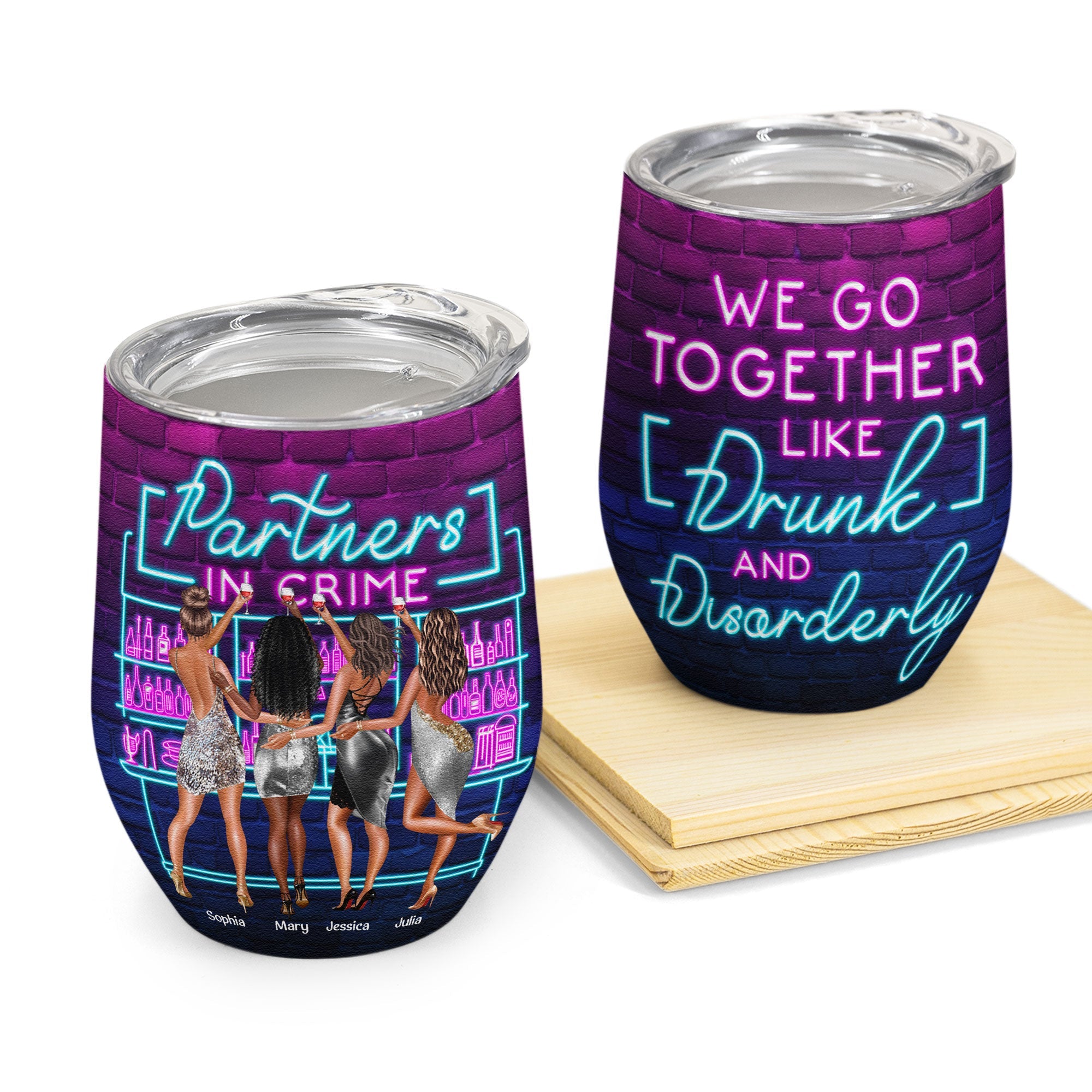 We Go Together - Personalized Wine Tumbler