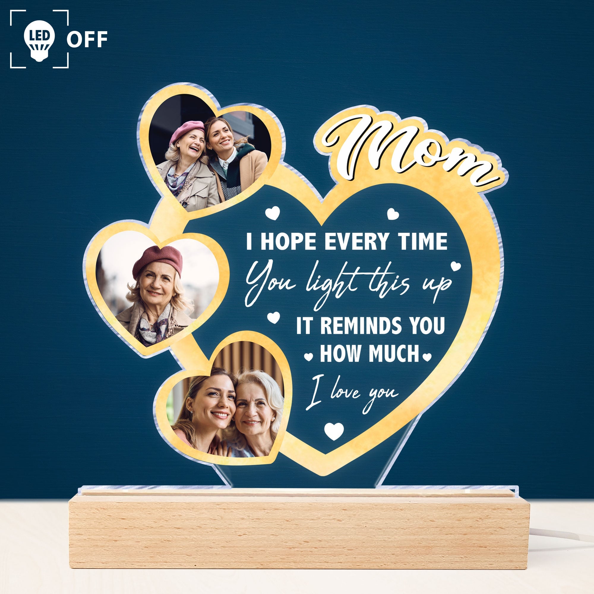 We Hope Every Time You Light This Up - Personalized Photo LED Light