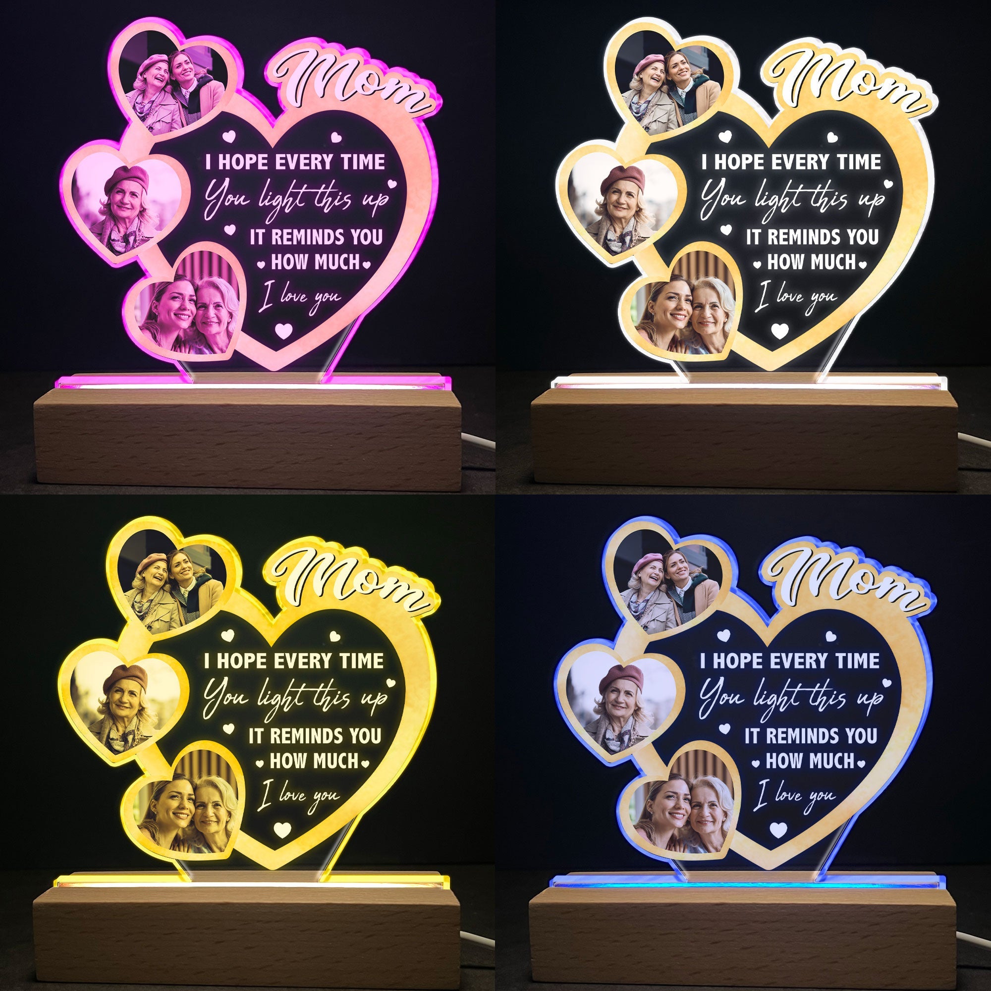 We Hope Every Time You Light This Up - Personalized Photo LED Light